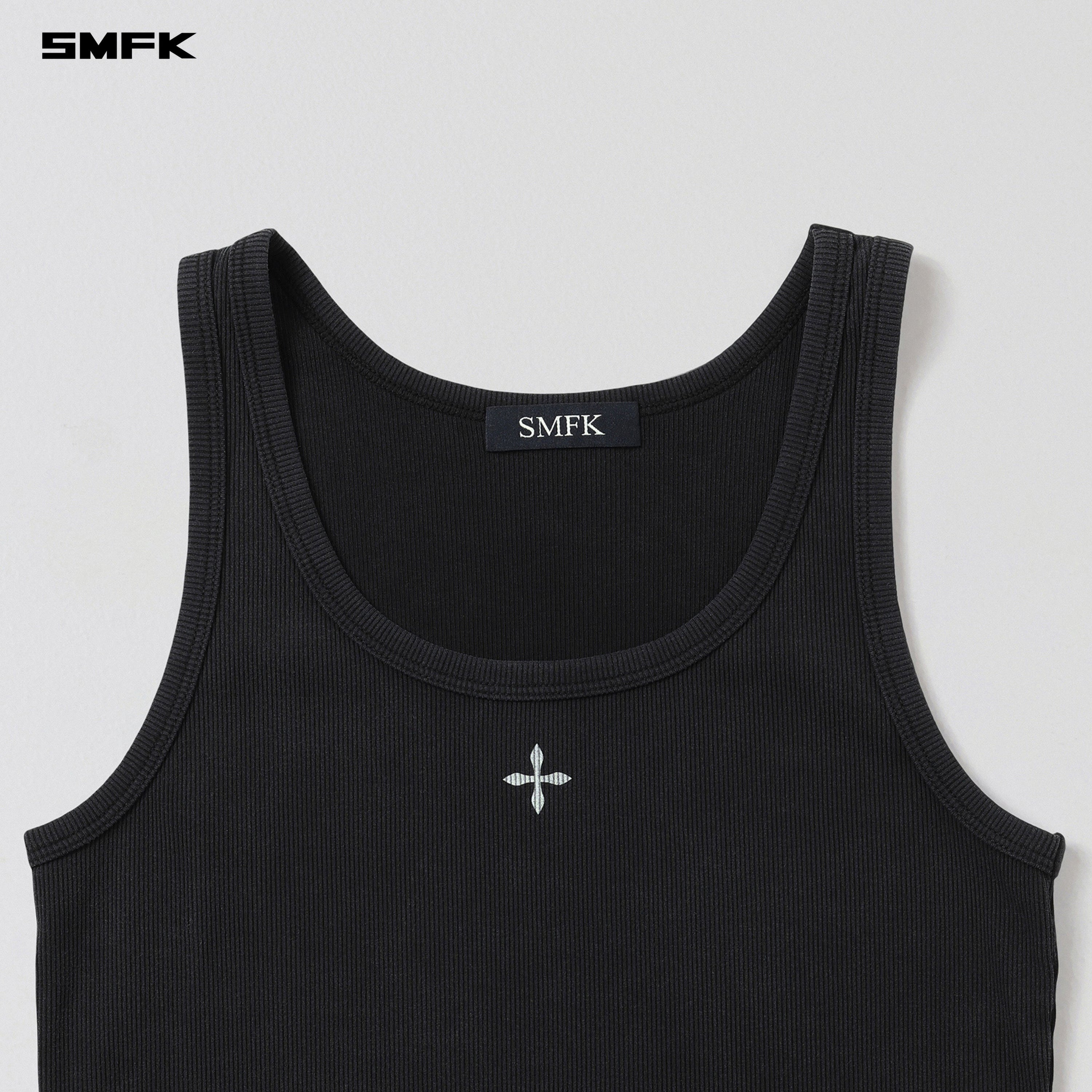 VINTAGE VANISH SILK TANK/GARMENT DYE VANISH BLACK