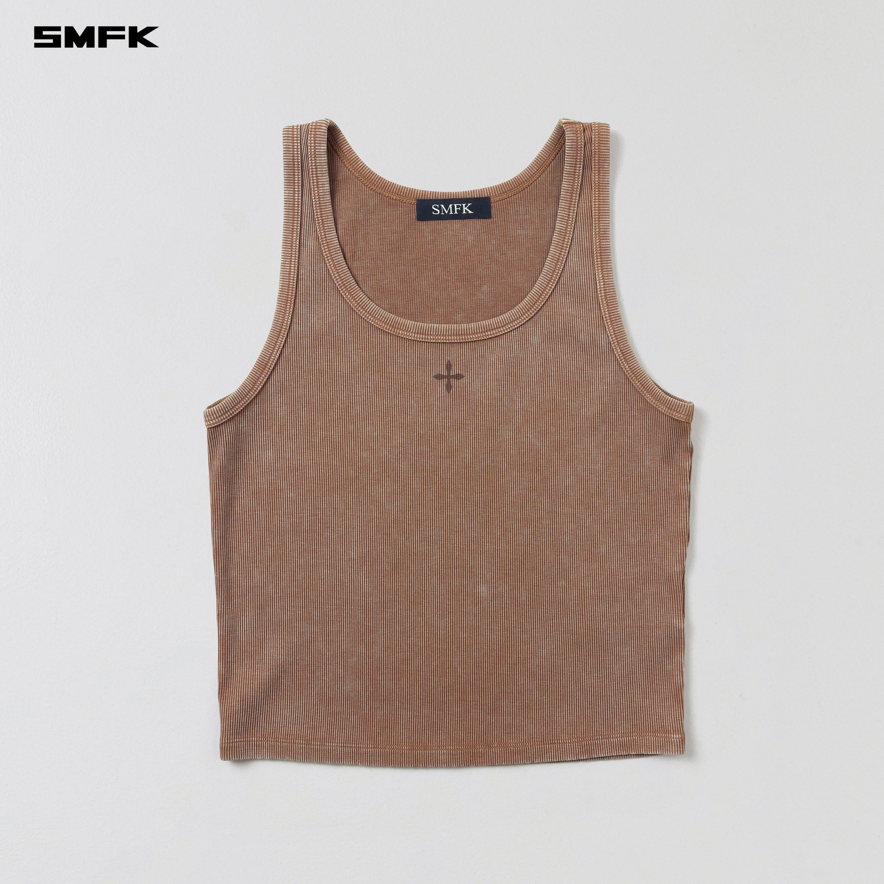 VINTAGE VANISH SILK TANK/GARMENT DYE VANISH BROWN