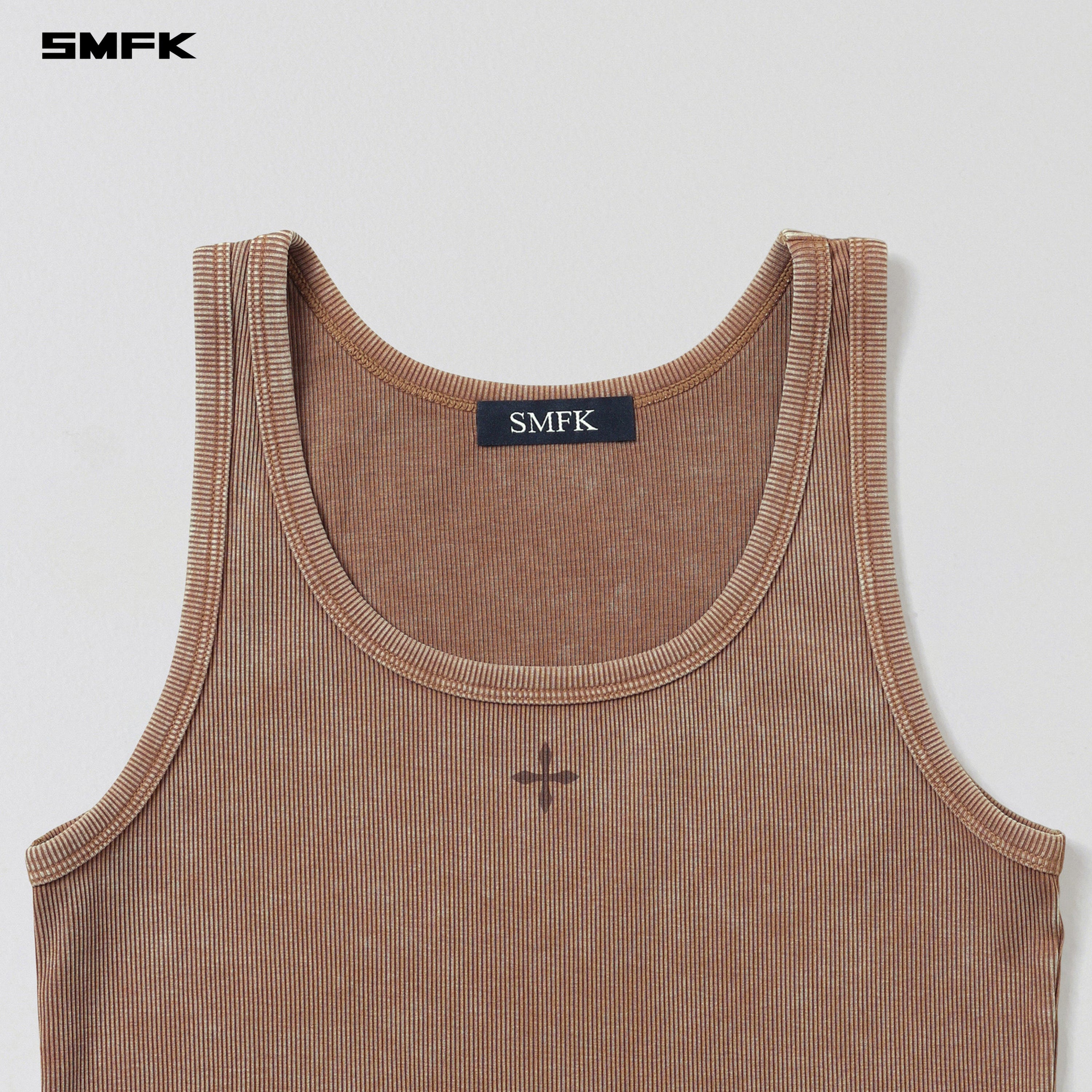 VINTAGE VANISH SILK TANK/GARMENT DYE VANISH BROWN