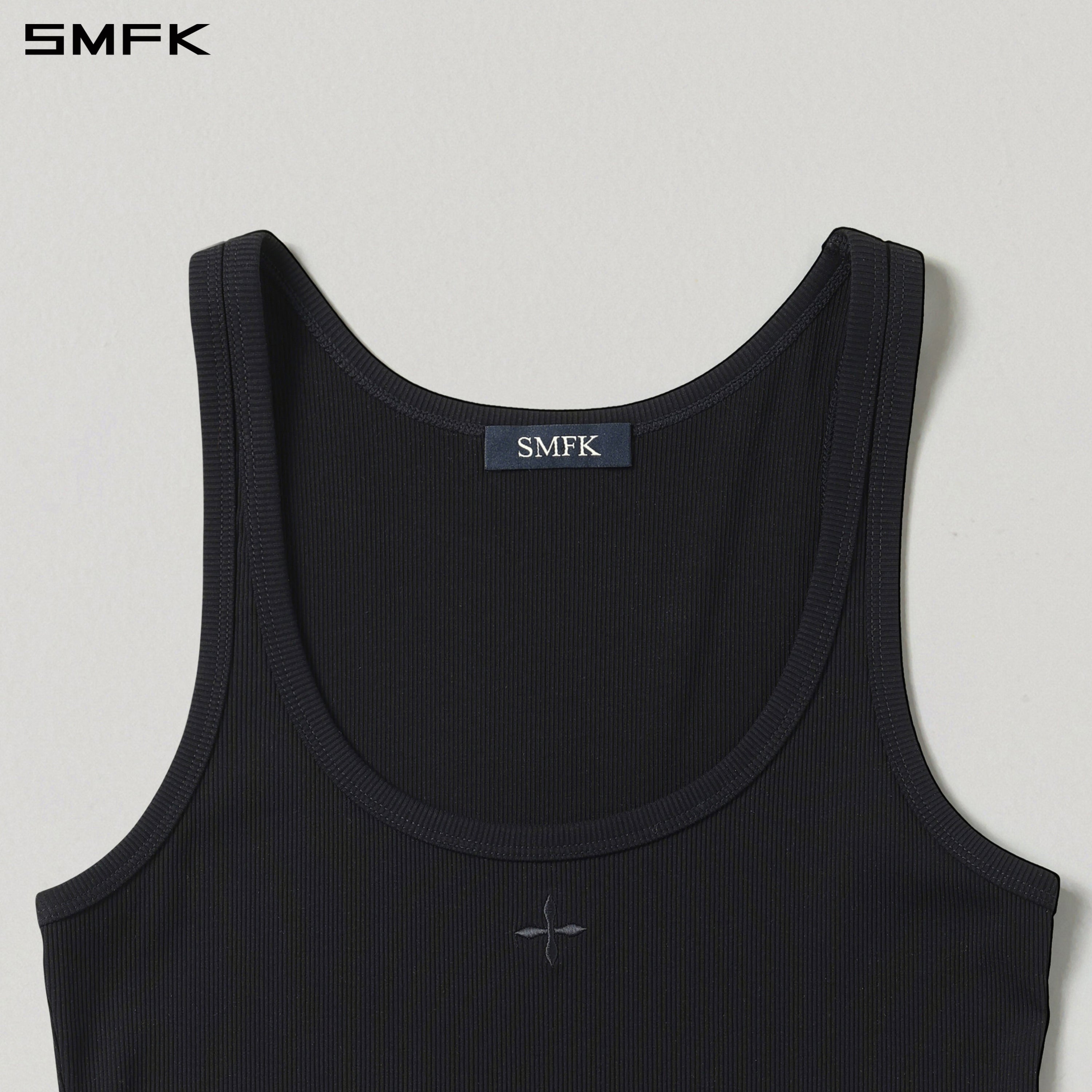 VINTAGE NOMADIC GALE SILK TANK/SILK COTTON WILD BLACK