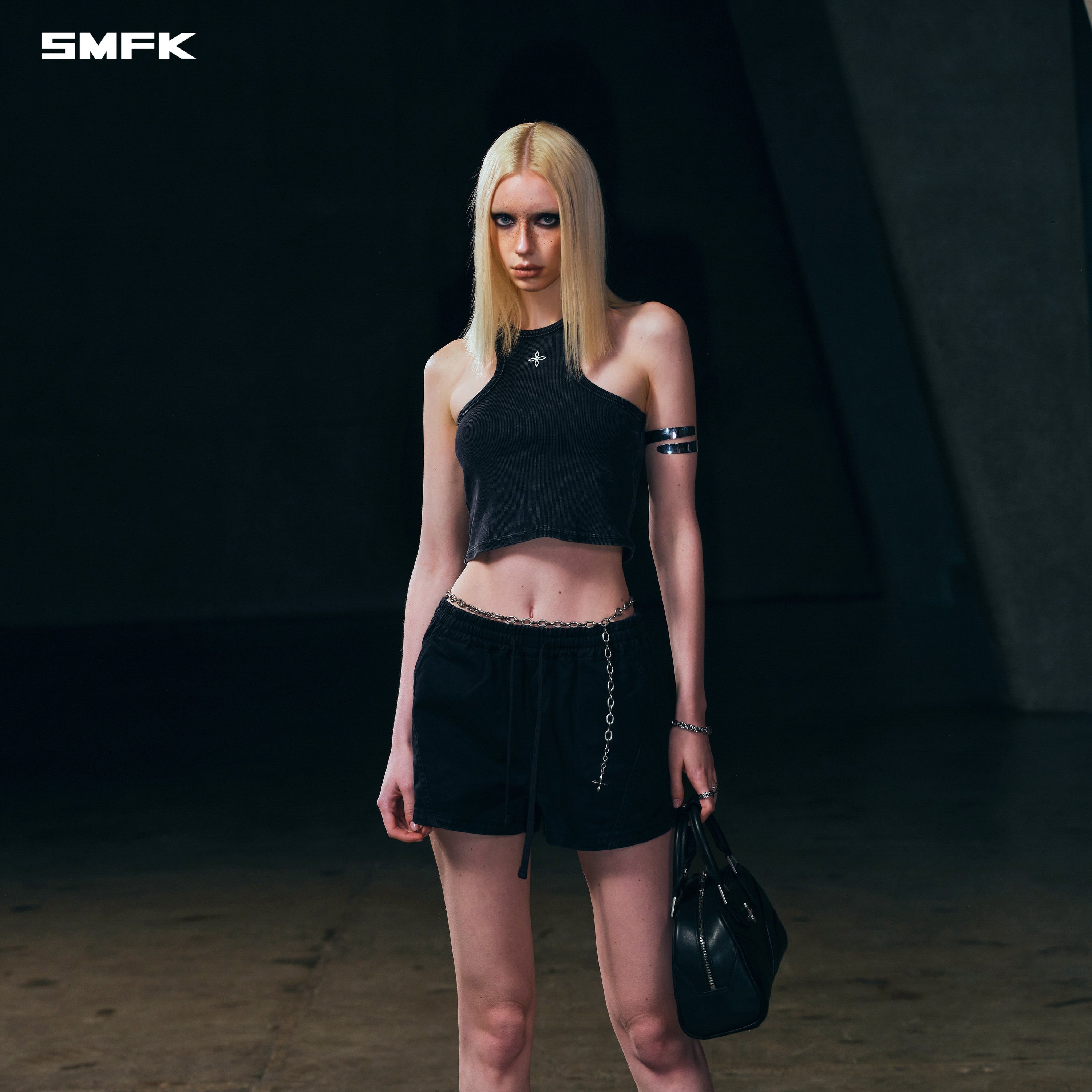 VINTAGE STORM FADE GYM TANK/FADE DYE VANISH BLACK