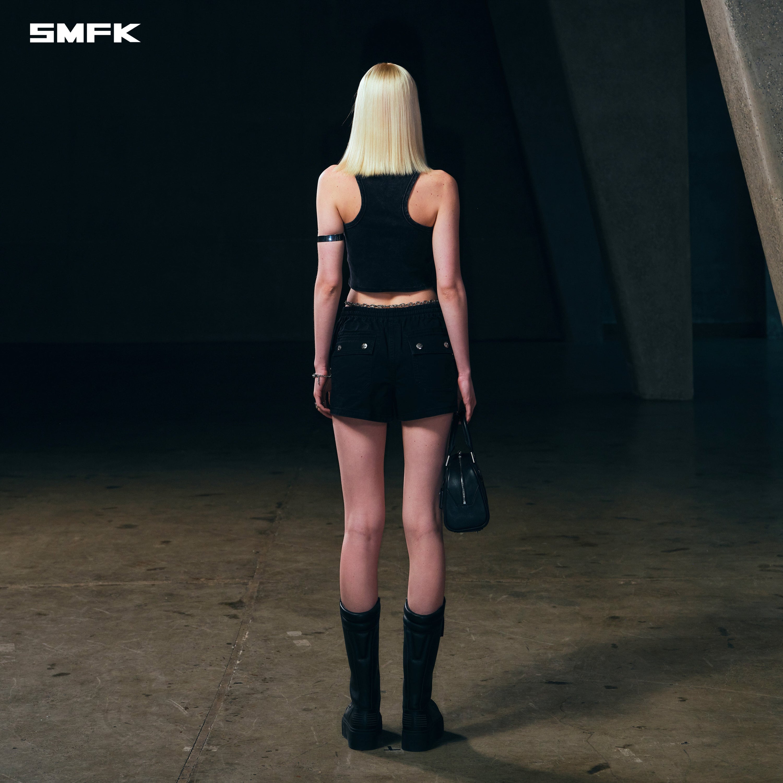 VINTAGE STORM FADE GYM TANK/FADE DYE VANISH BLACK