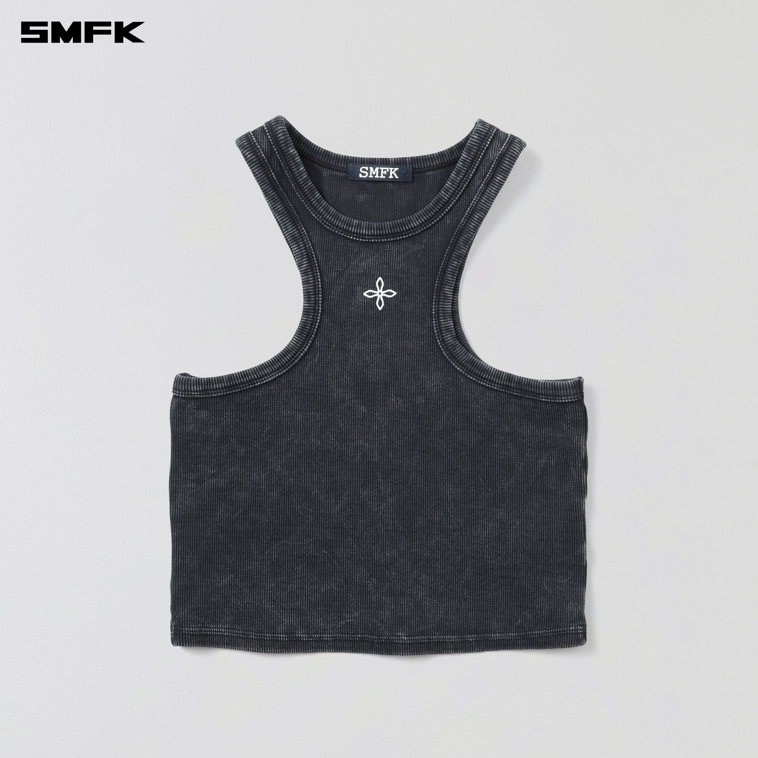 VINTAGE STORM FADE GYM TANK/FADE DYE VANISH BLACK