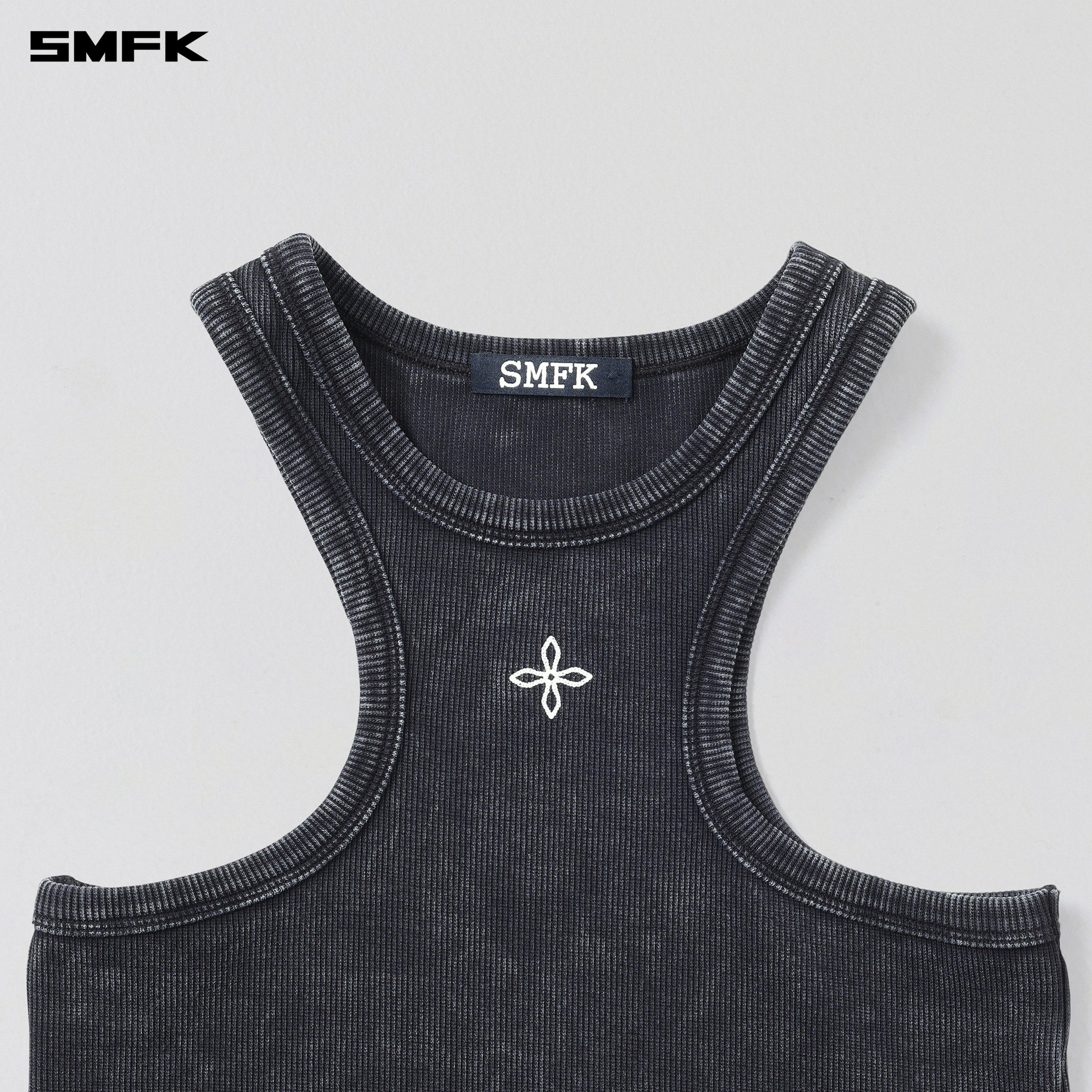VINTAGE STORM FADE GYM TANK/FADE DYE VANISH BLACK