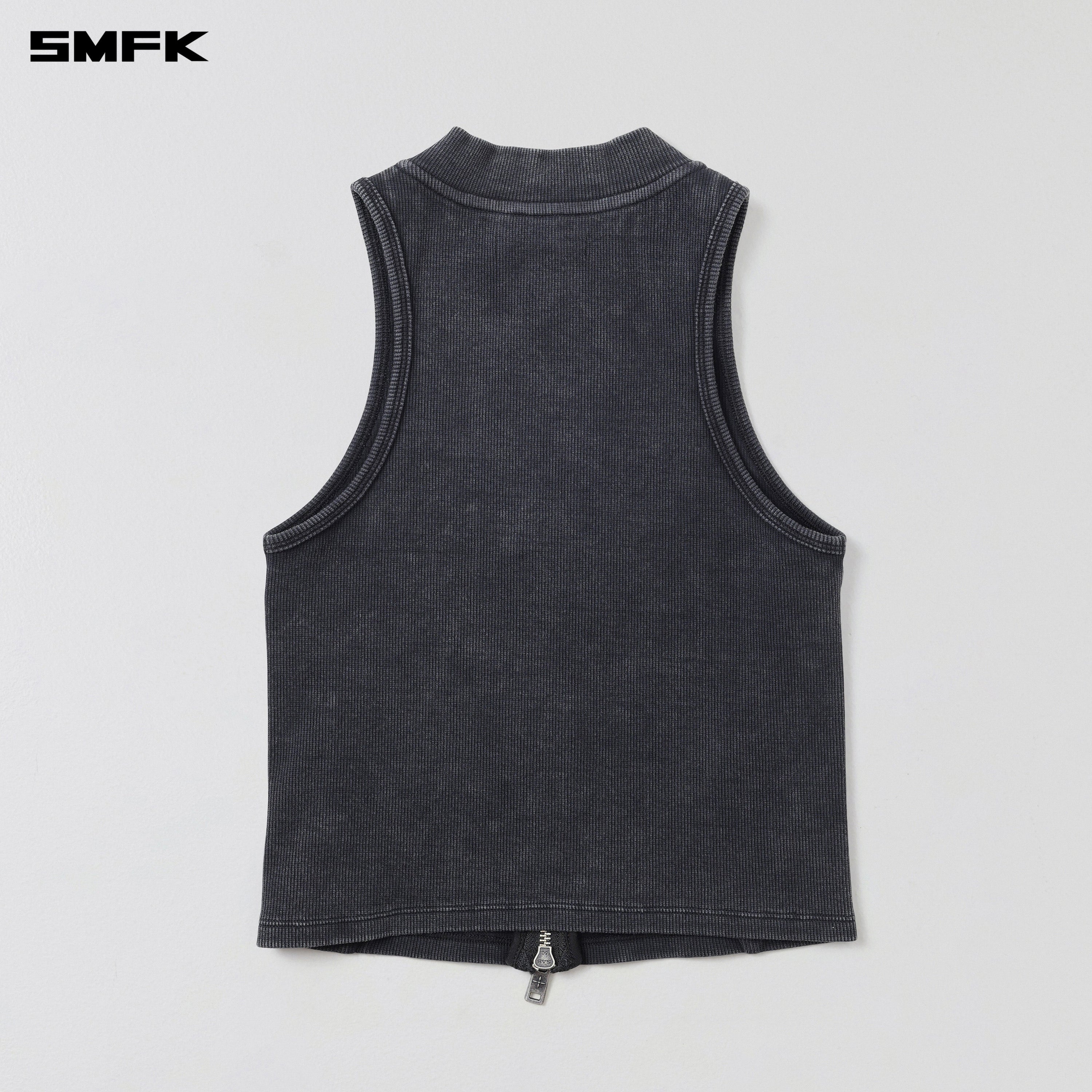 VINTAGE HIGH-NECK KILLER TANK/FADE DYE VANISH BLACK