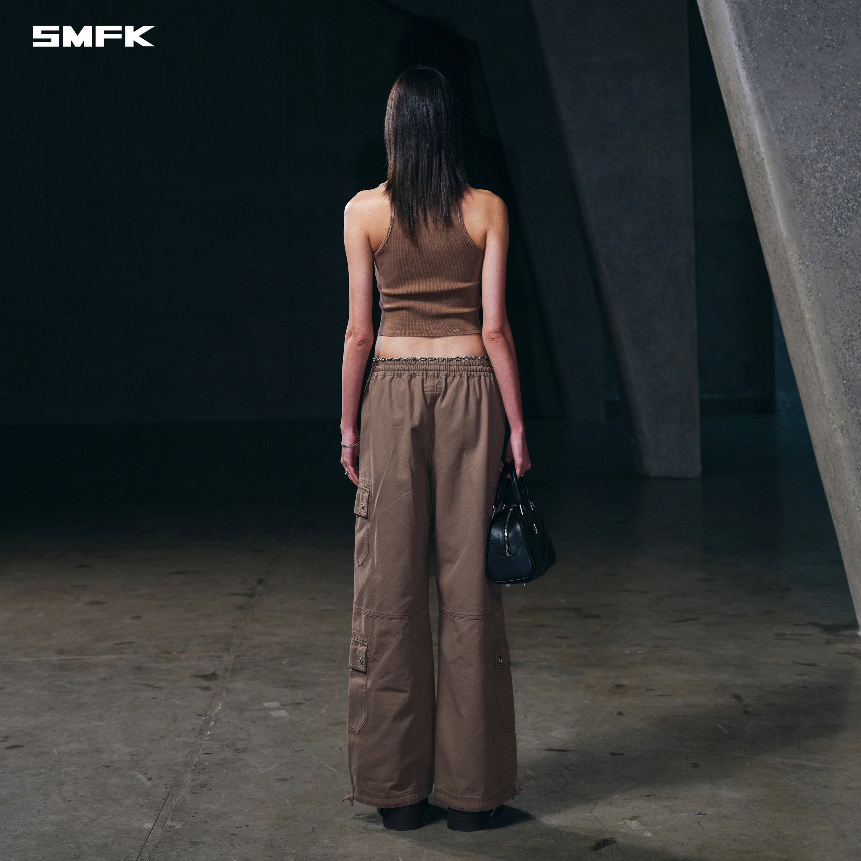VINTAGE HIGH-NECK KILLER TANK/FADE DYE VANISH BROWN