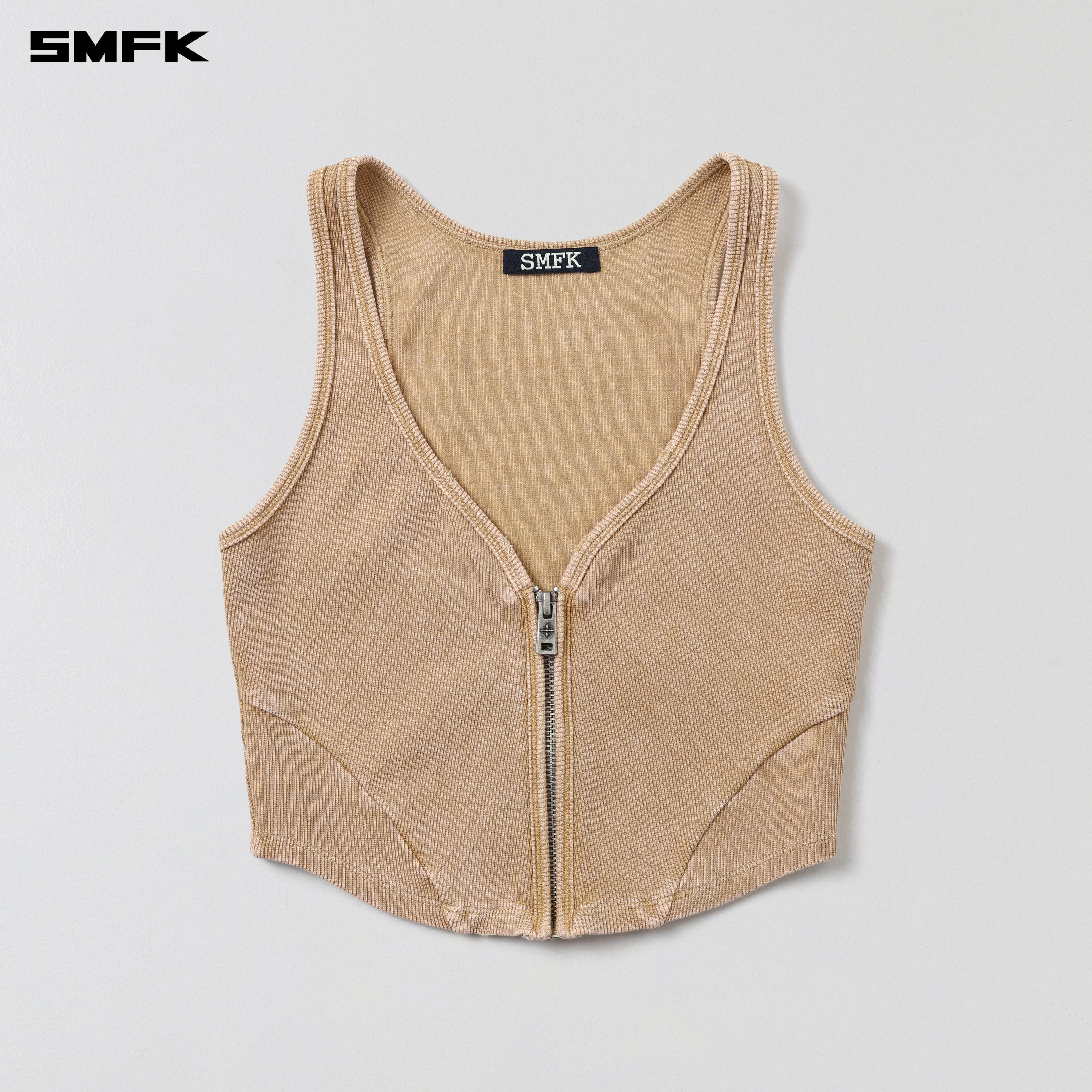 VINTAGE ROVE ZIP TANK/FADE DYE VANISH SAND