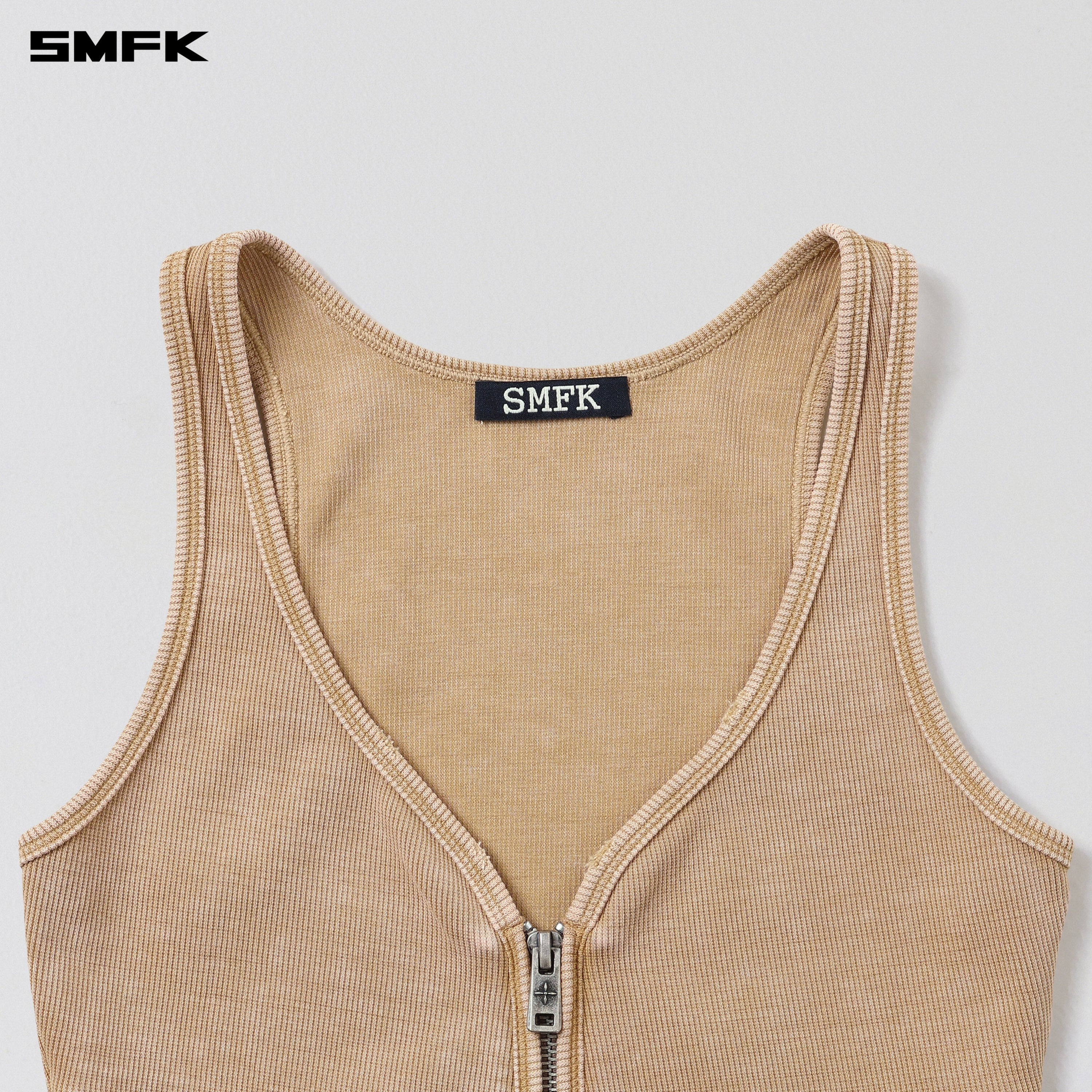 VINTAGE ROVE ZIP TANK/FADE DYE VANISH SAND