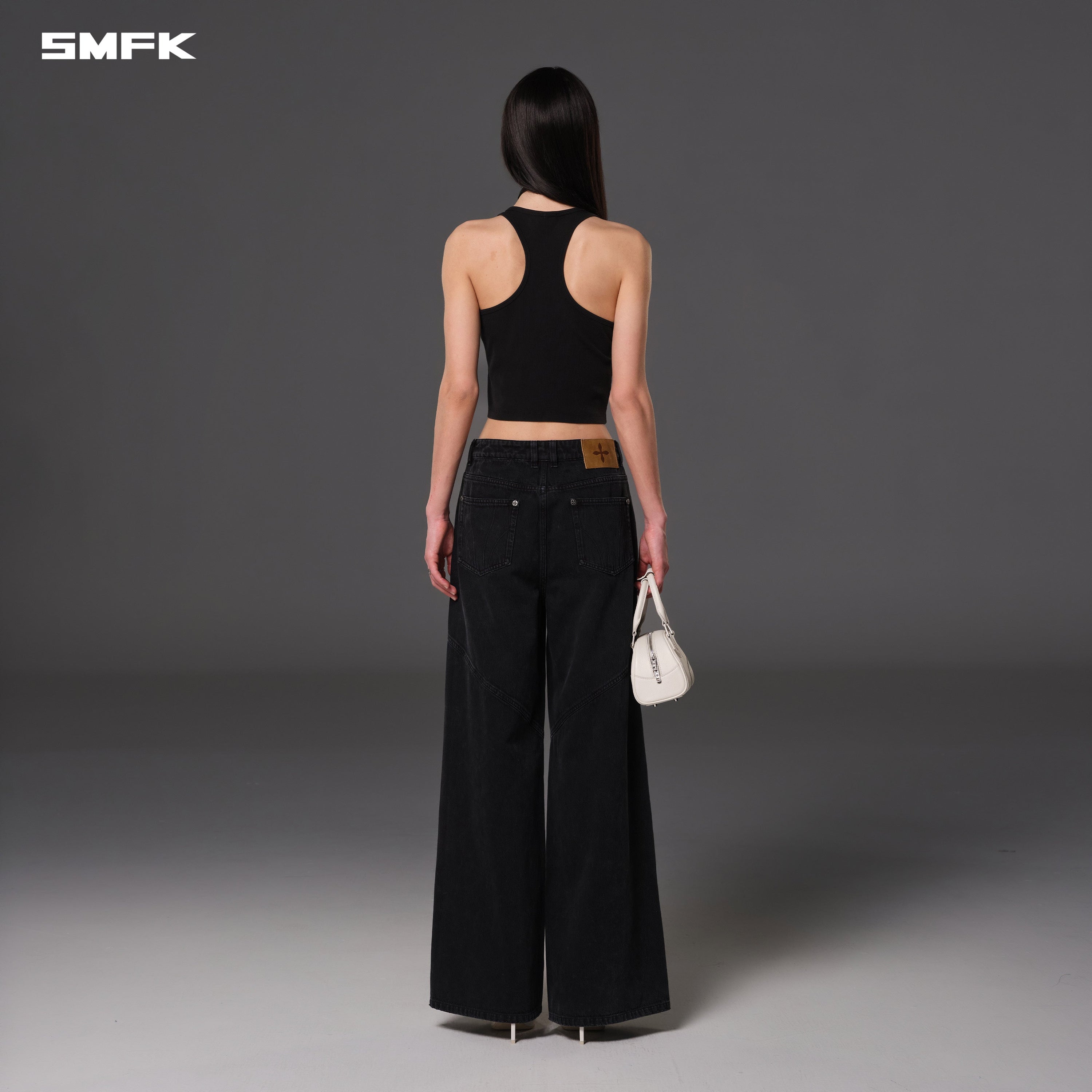VINTAGE NOMADIC SLIM ZIP TANK/LONG-STAPLE COTTON WILD BLACK