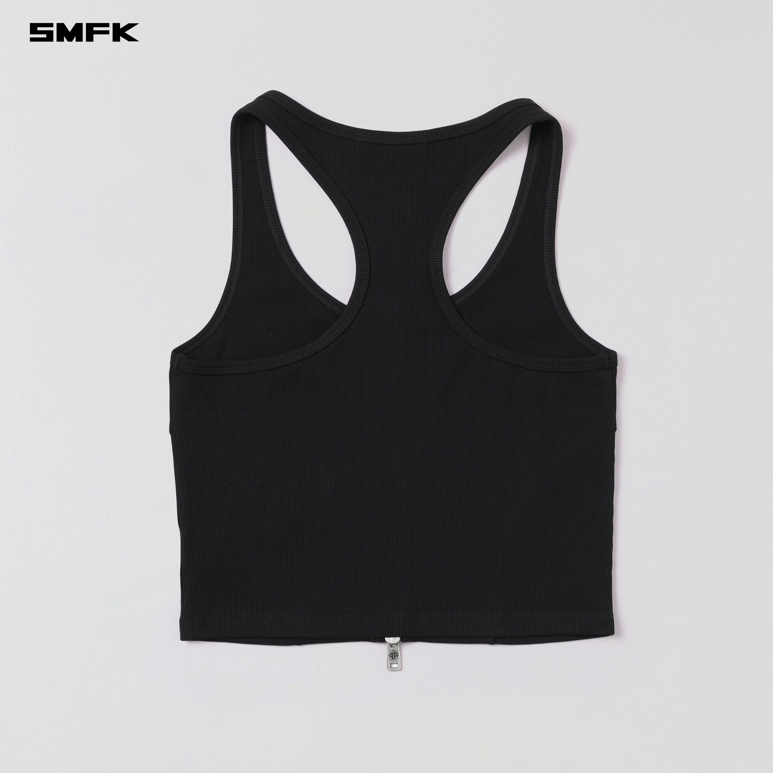 VINTAGE NOMADIC SLIM ZIP TANK/LONG-STAPLE COTTON WILD BLACK