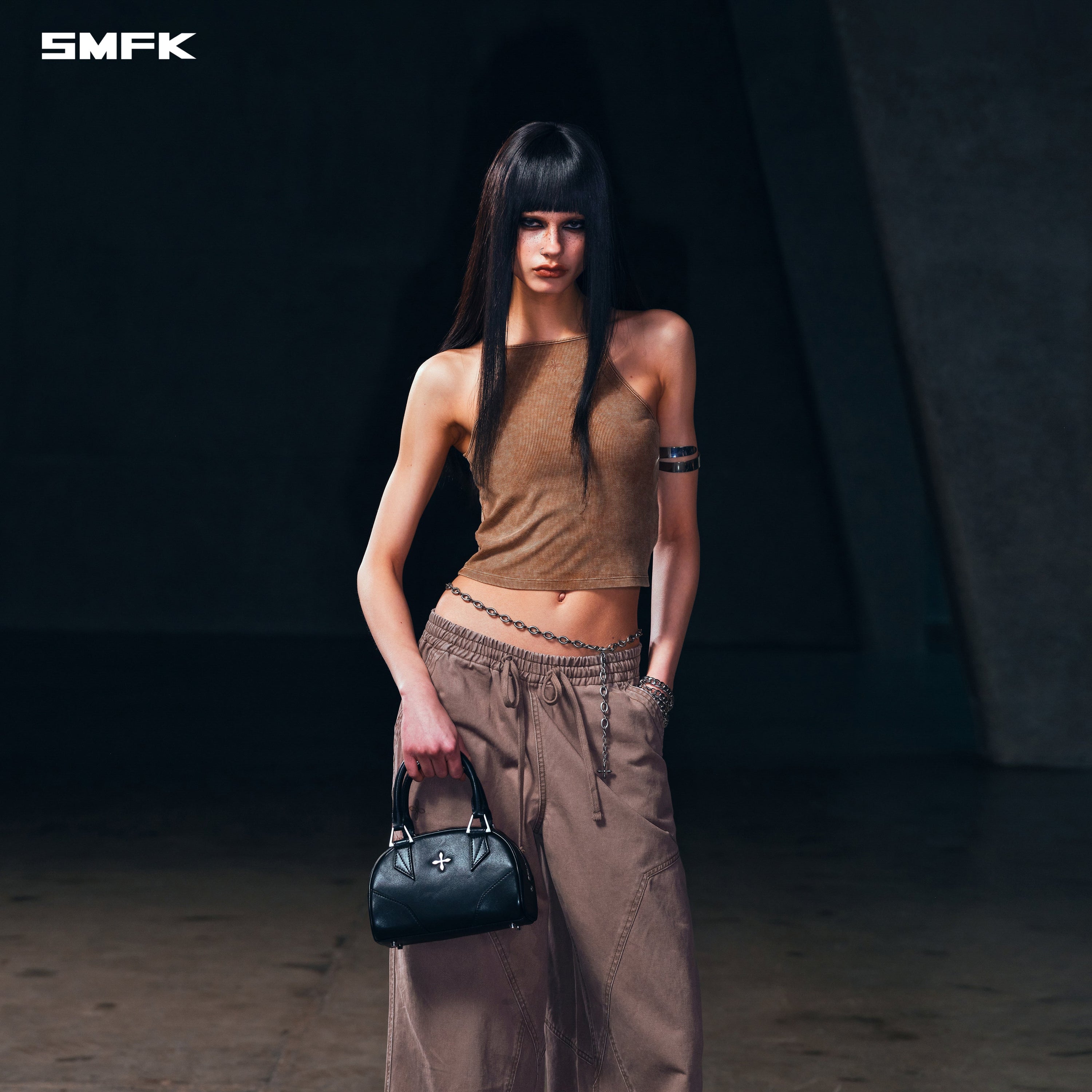 VINTAGE STORM FADE FLAT CAMISOLE / FADE DYE VANISH BROWN