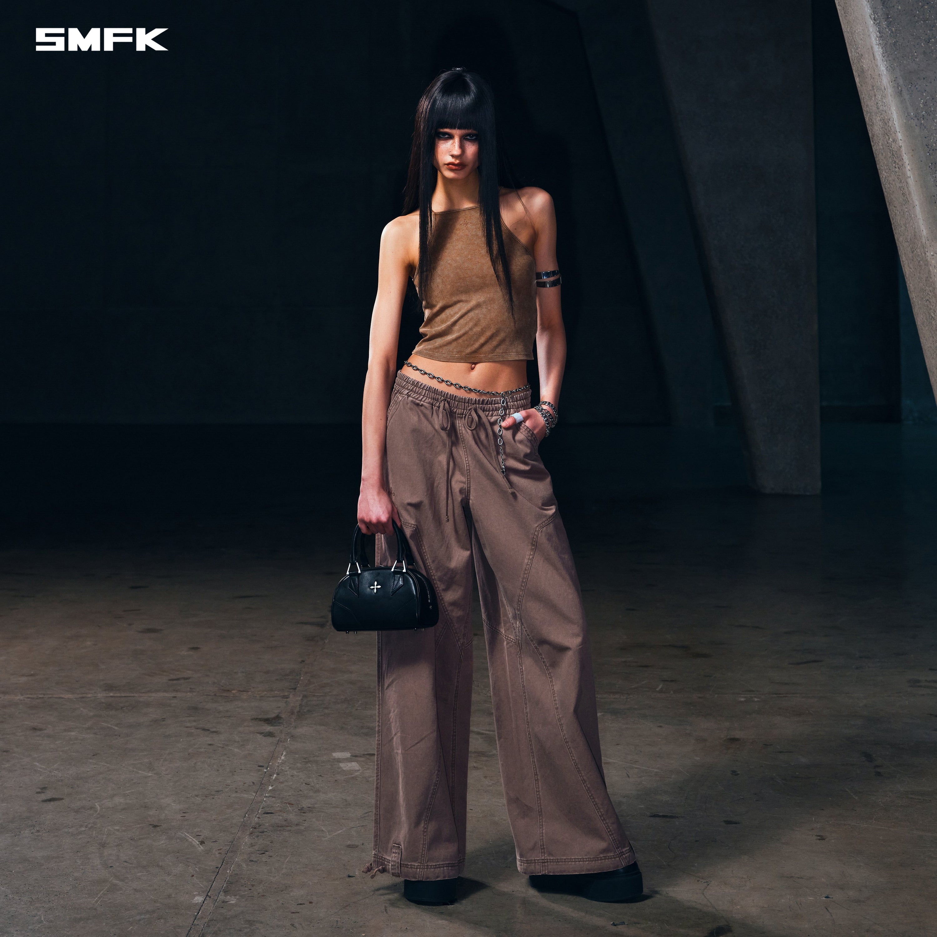 VINTAGE STORM FADE FLAT CAMISOLE / FADE DYE VANISH BROWN