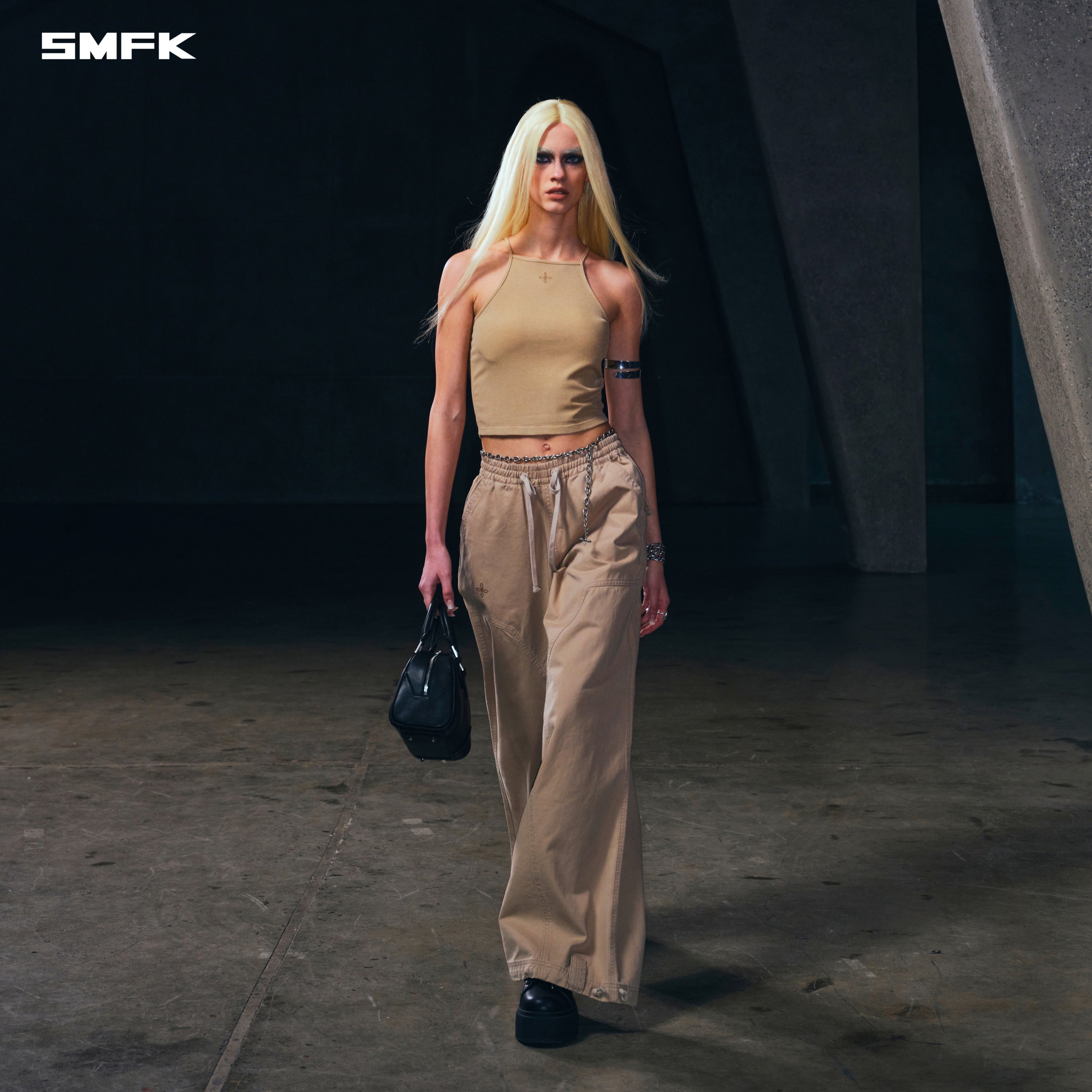 VINTAGE  STORM FADE FLAT CAMISOLE/FADE DYE VANISH SAND