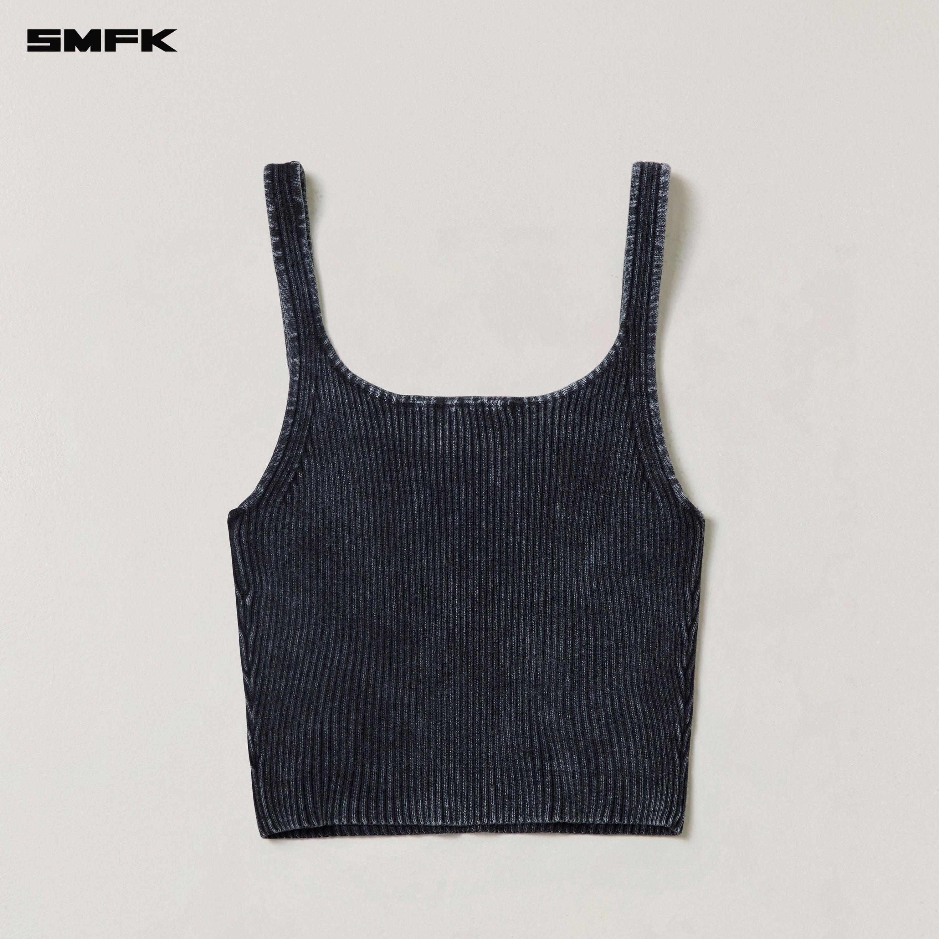 VINTAGE-SAVAGE KNIT TANK/STONE WASH VANISH BLACK