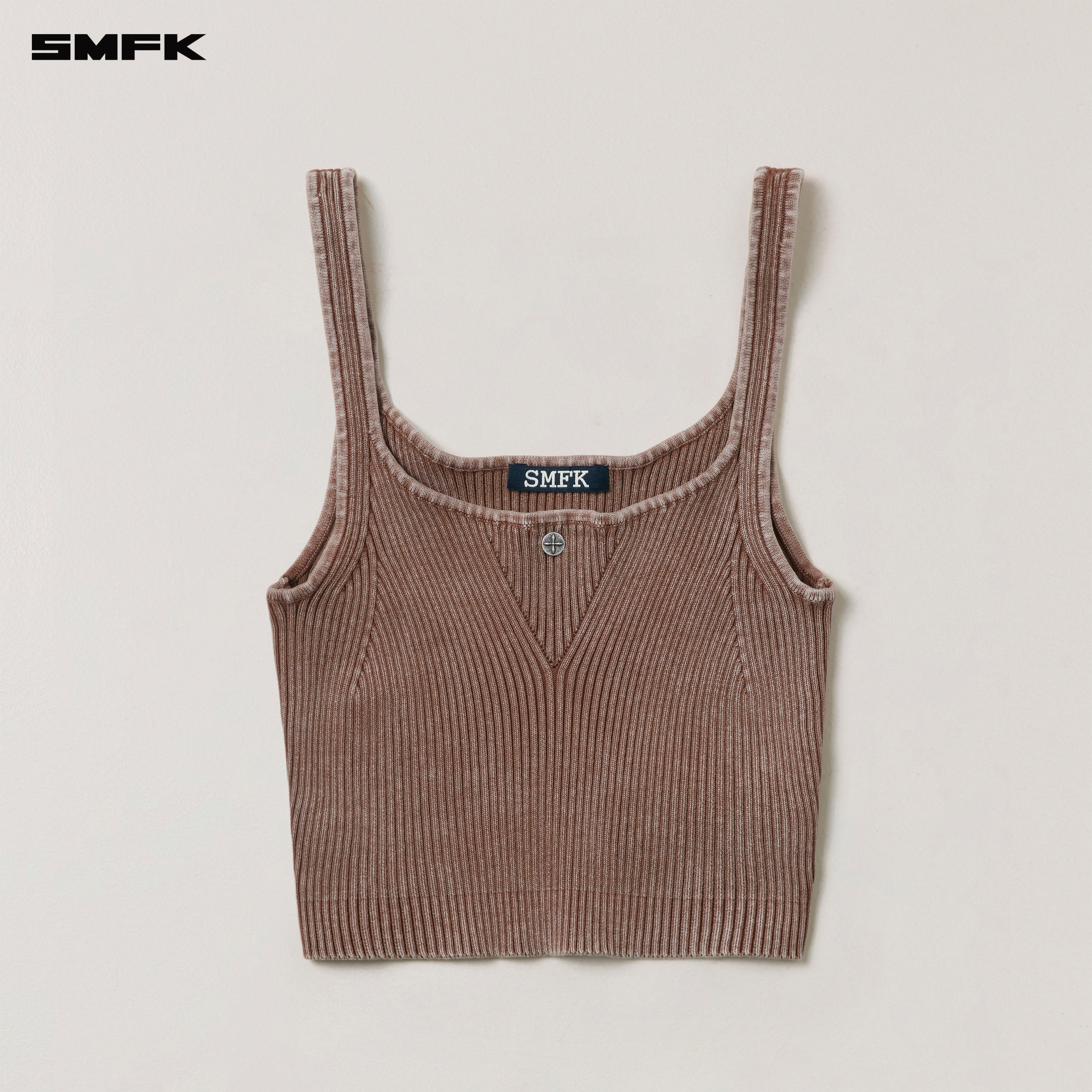 VINTAGE-SAVAGE KNIT TANK/STONE WASH VANISH BROWN