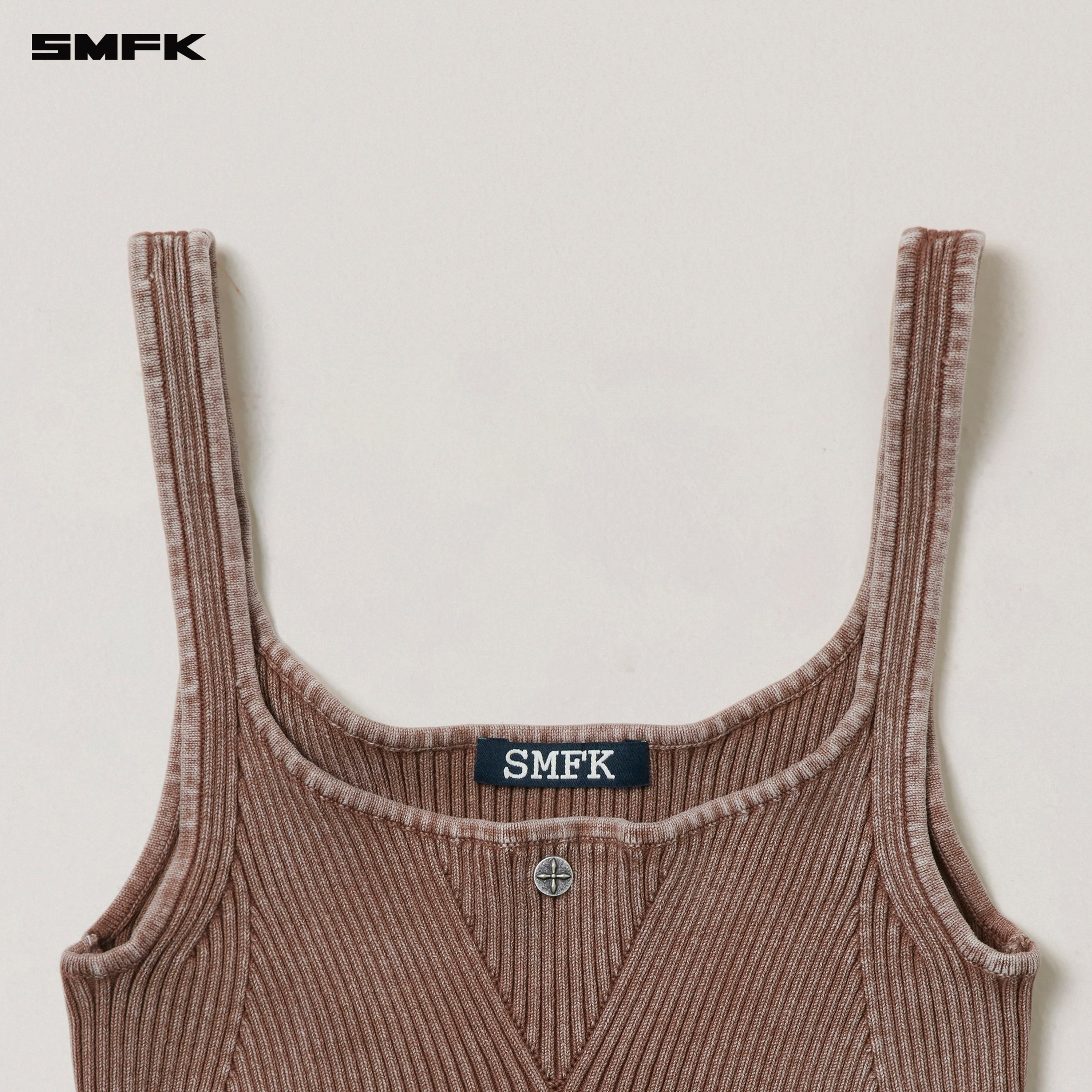 VINTAGE-SAVAGE KNIT TANK/STONE WASH VANISH BROWN