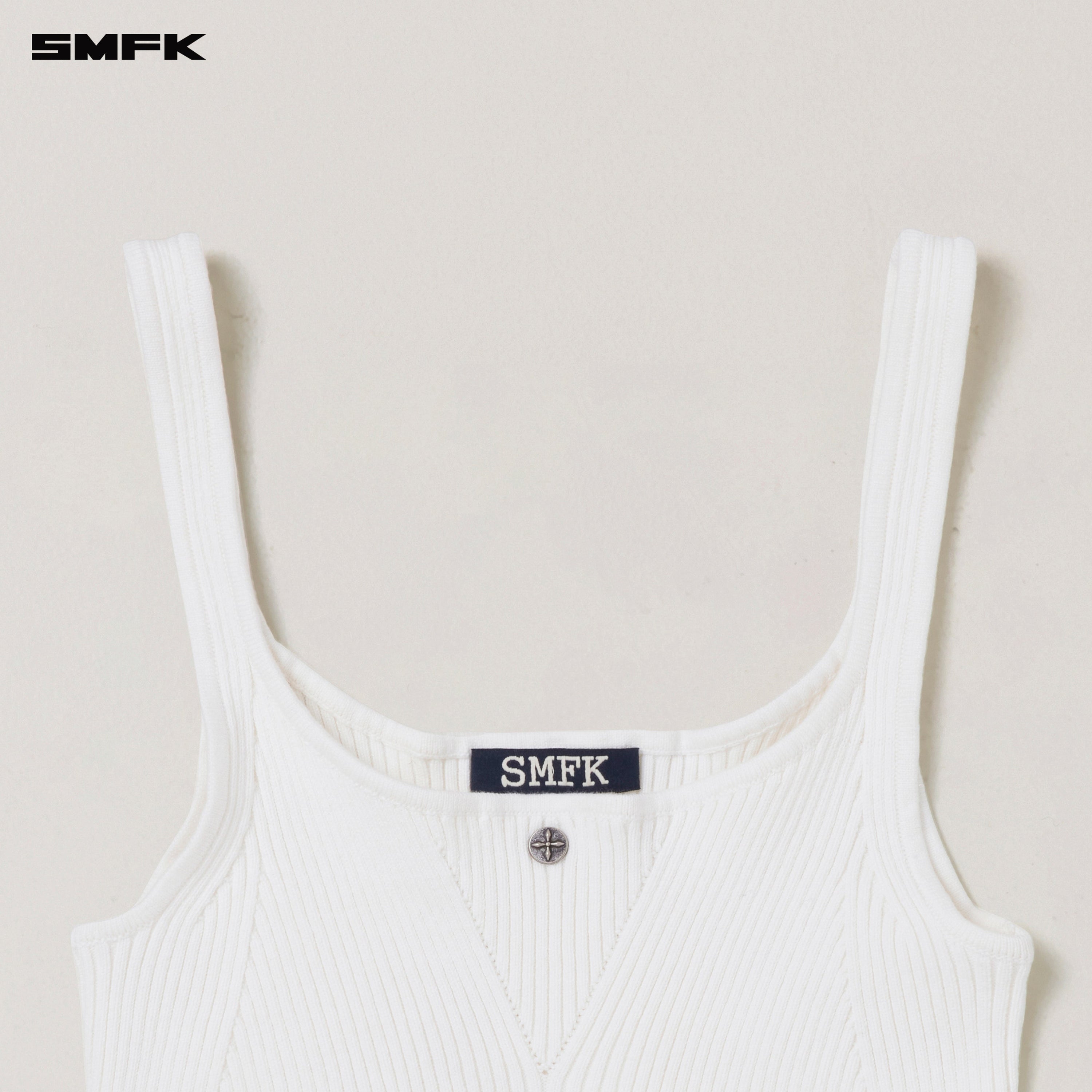 VINTAGE-SAVAGE KNIT TANK/STONE WASH VANISH WHITE