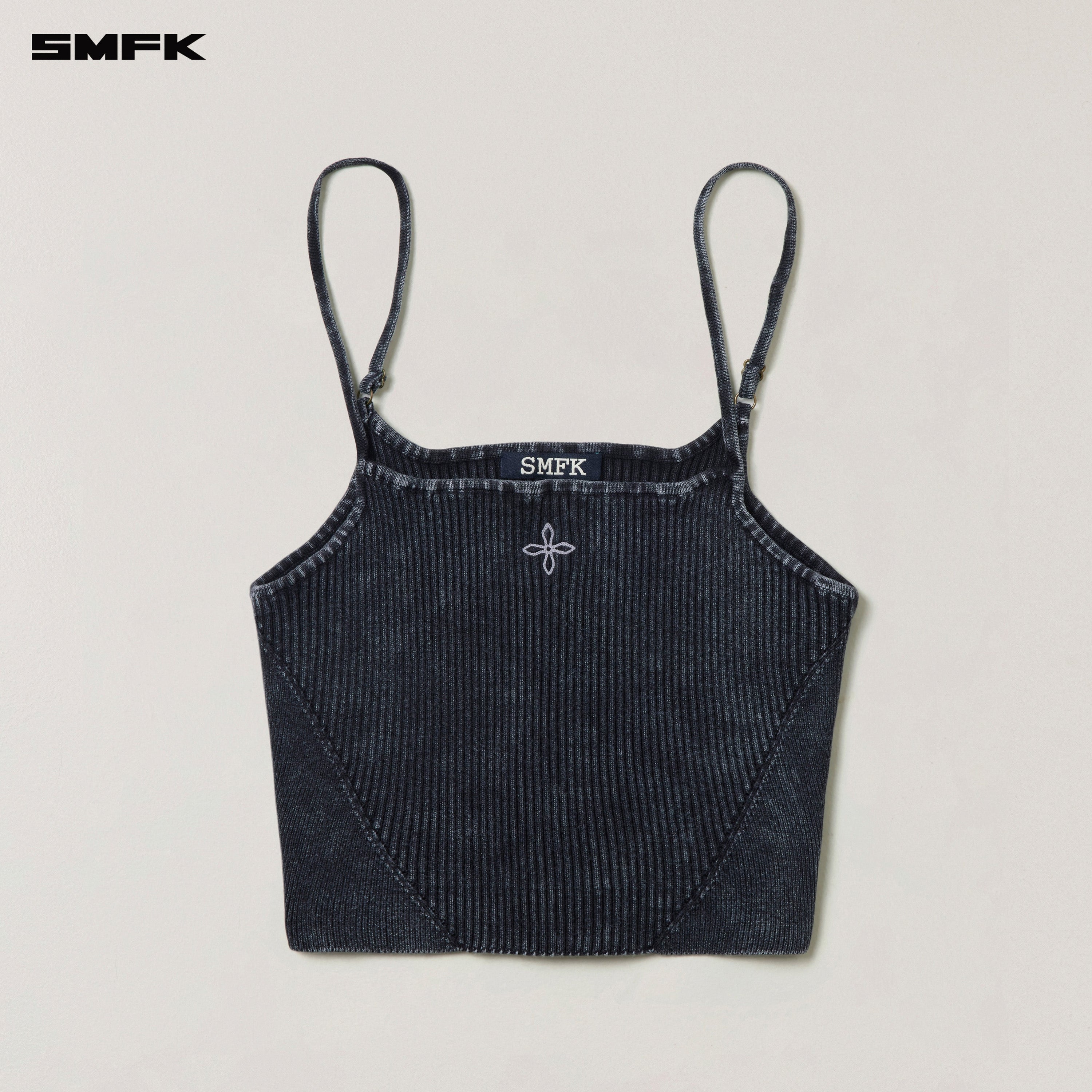 VINTAGE-SAVAGE KNIT CAMISOLE/STONE WASH VANISH BLACK