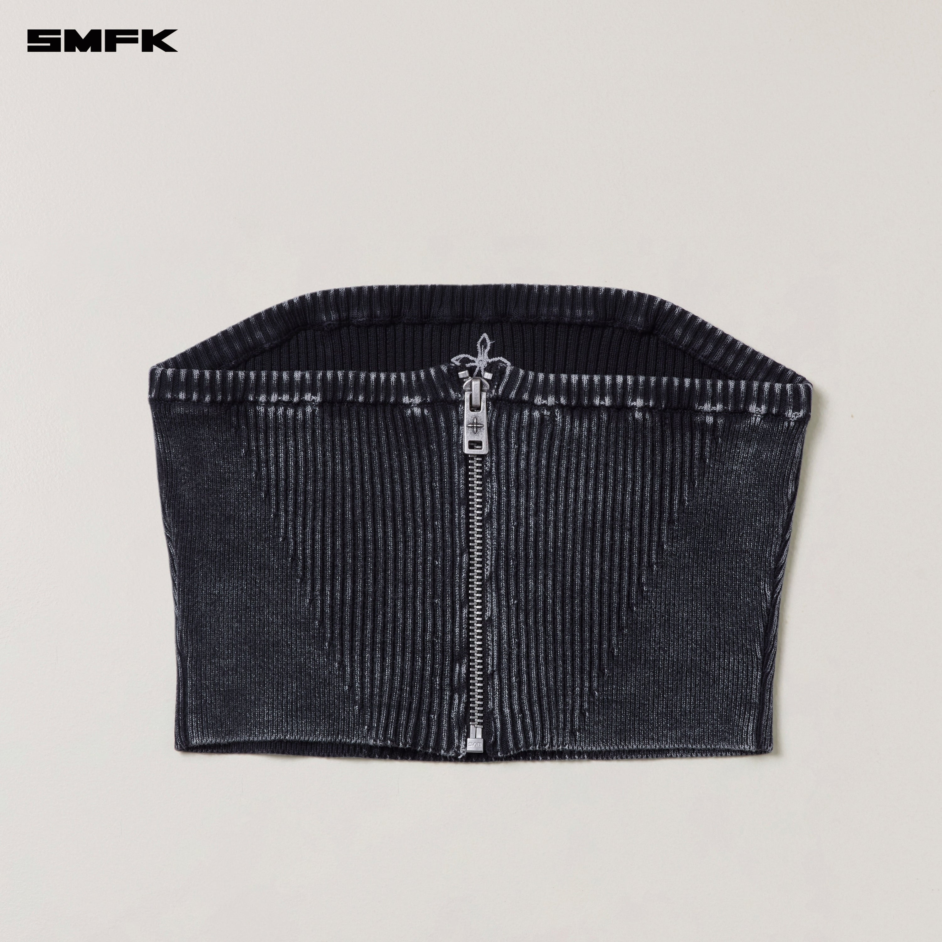 VINTAGE-SAVAGE KNIT BUSTIER/STONE WASH VANISH BLACK