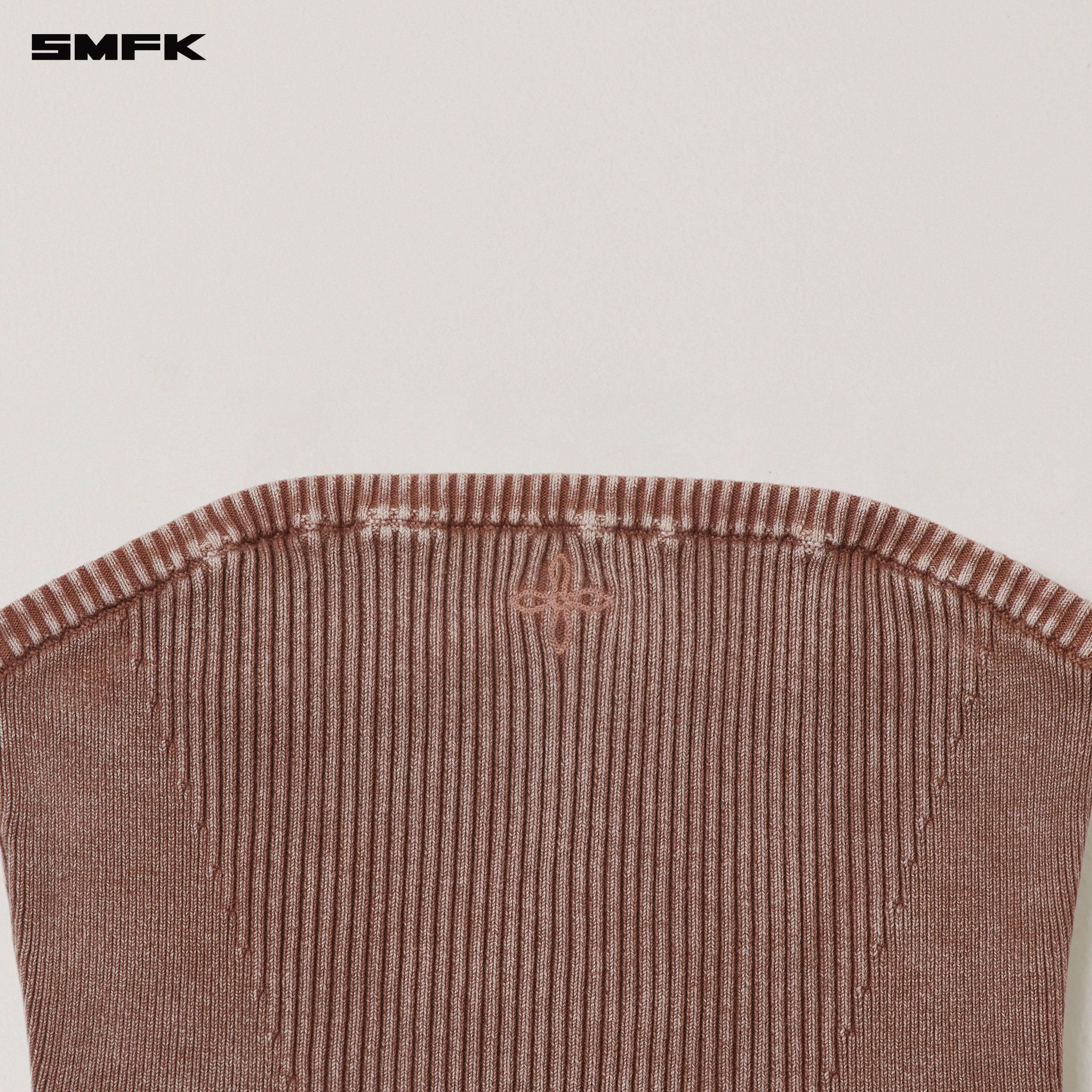 VINTAGE-SAVAGE KNIT BUSTIER/STONE WASH VANISH BROWN