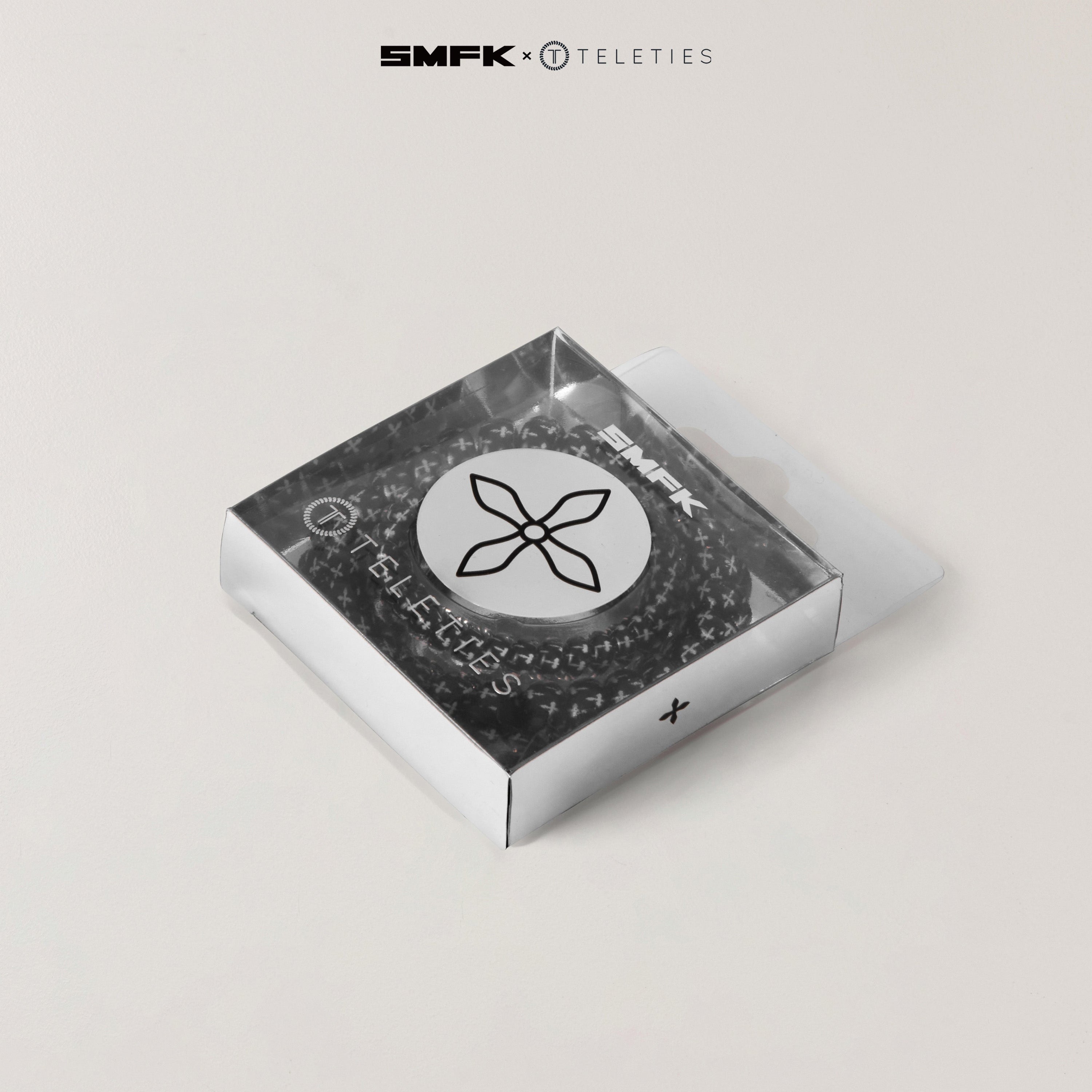 SMFK X TELETIES Hair Ties Black and White