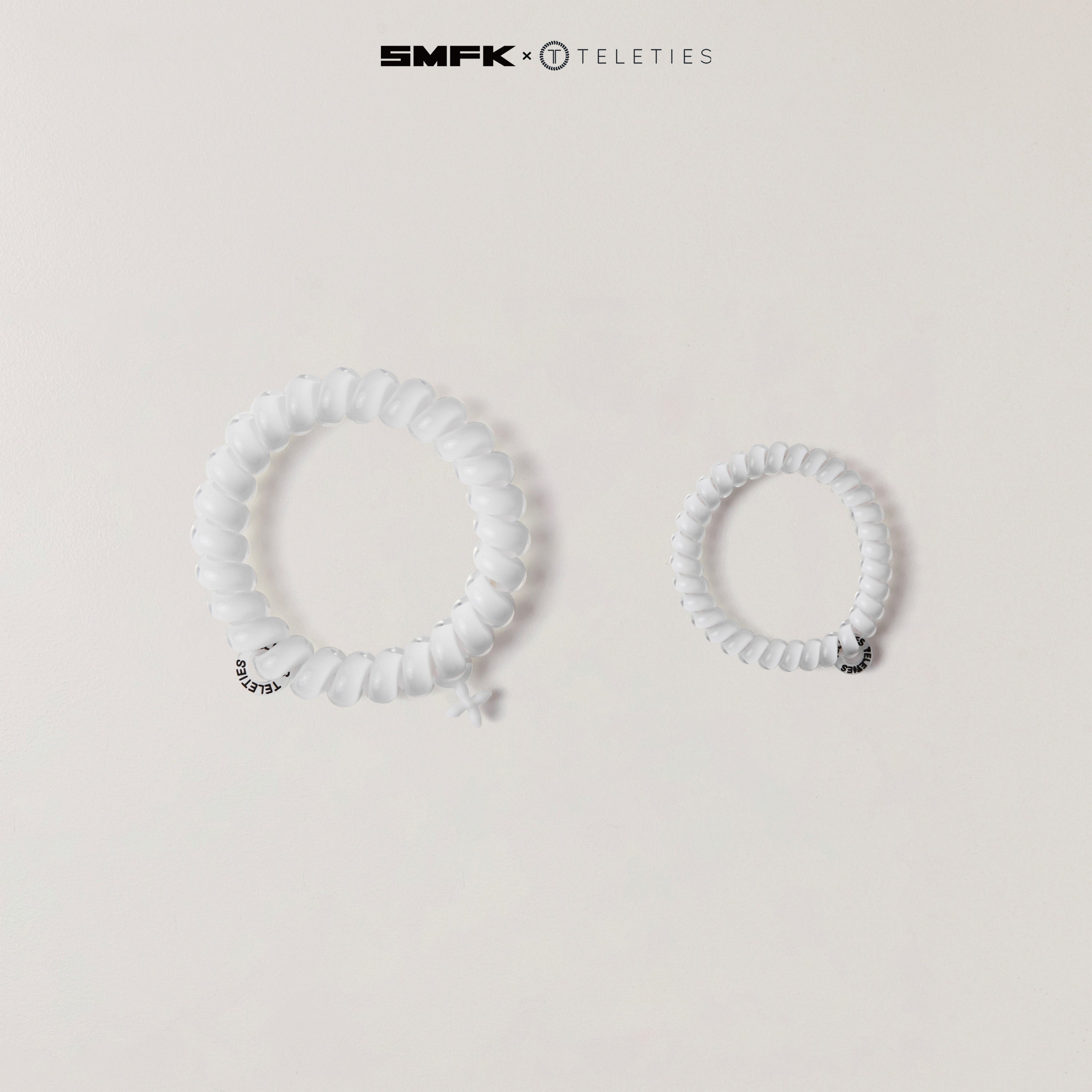 SMFK X TELETIES Hair Ties White