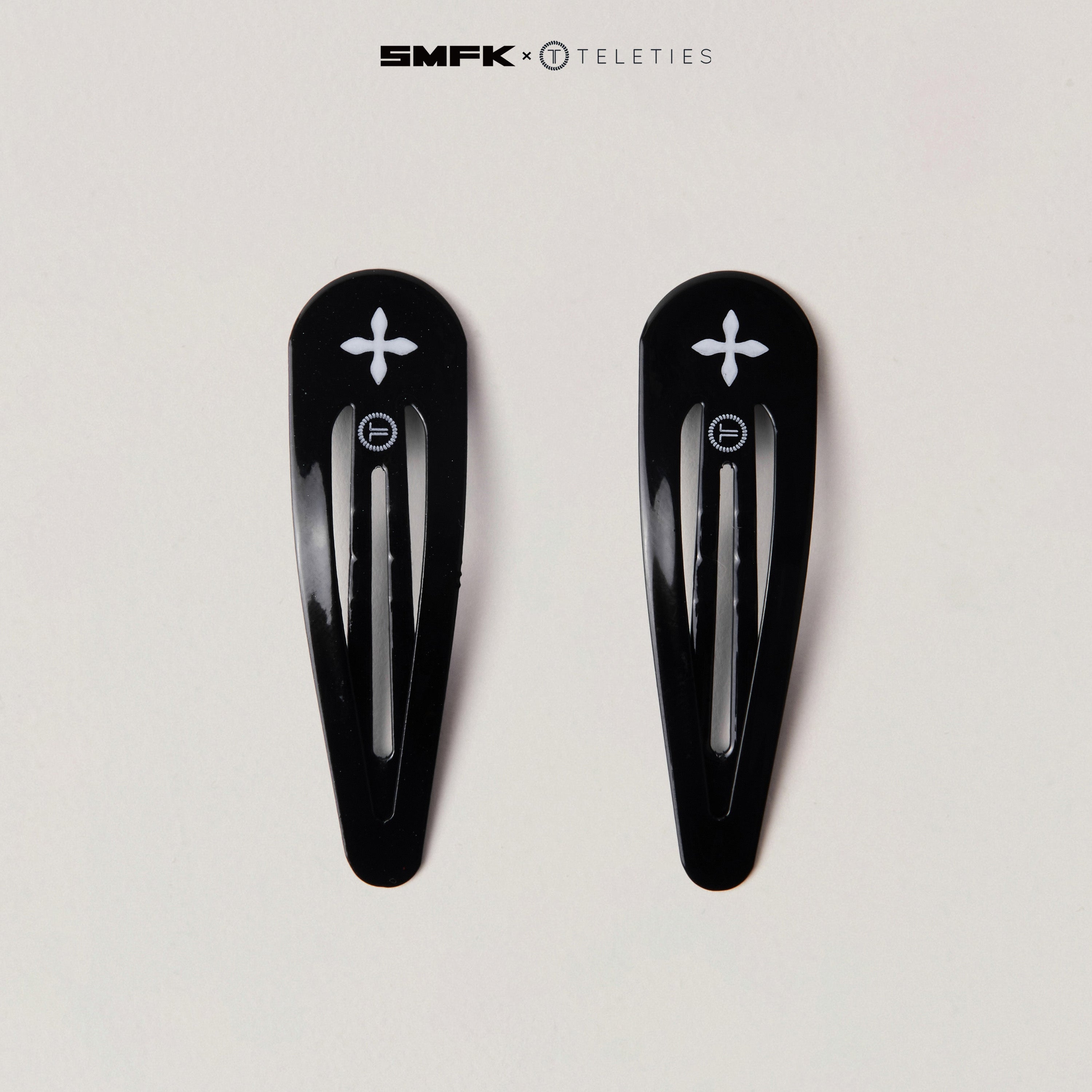 SMFK X TELETIES Snap Clips BLACK