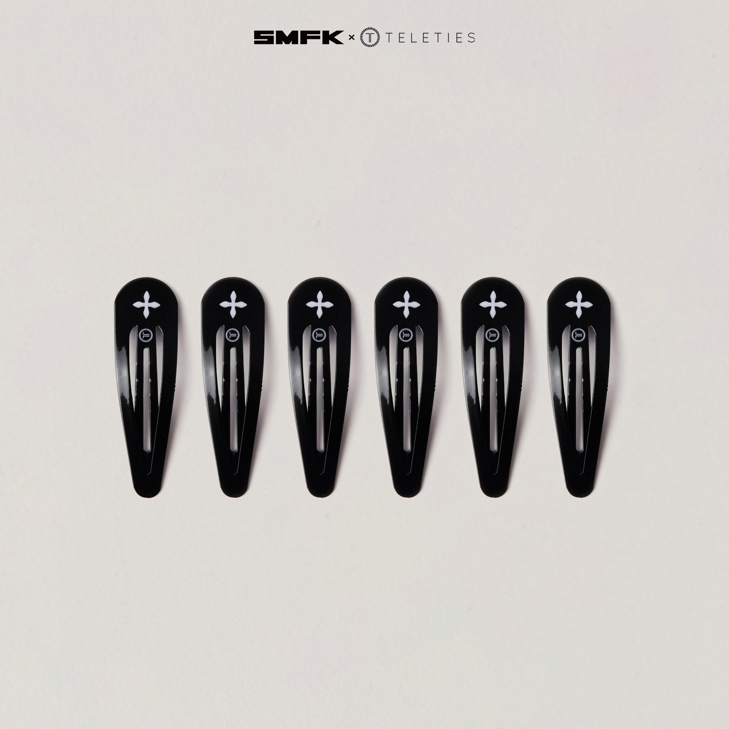 SMFK X TELETIES Snap Clips BLACK