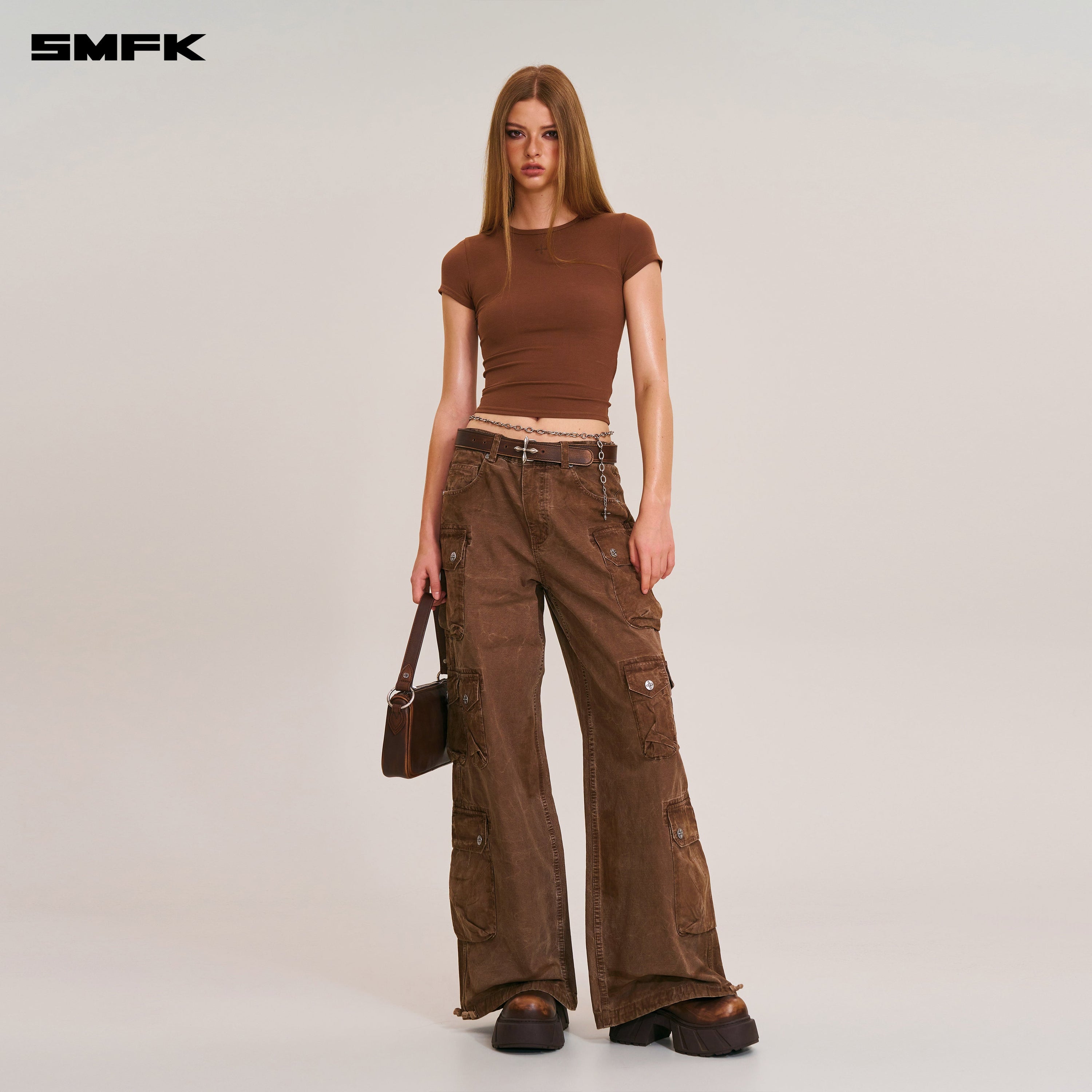 VINTAGE STORM FADE BODY TEE WILD BROWN