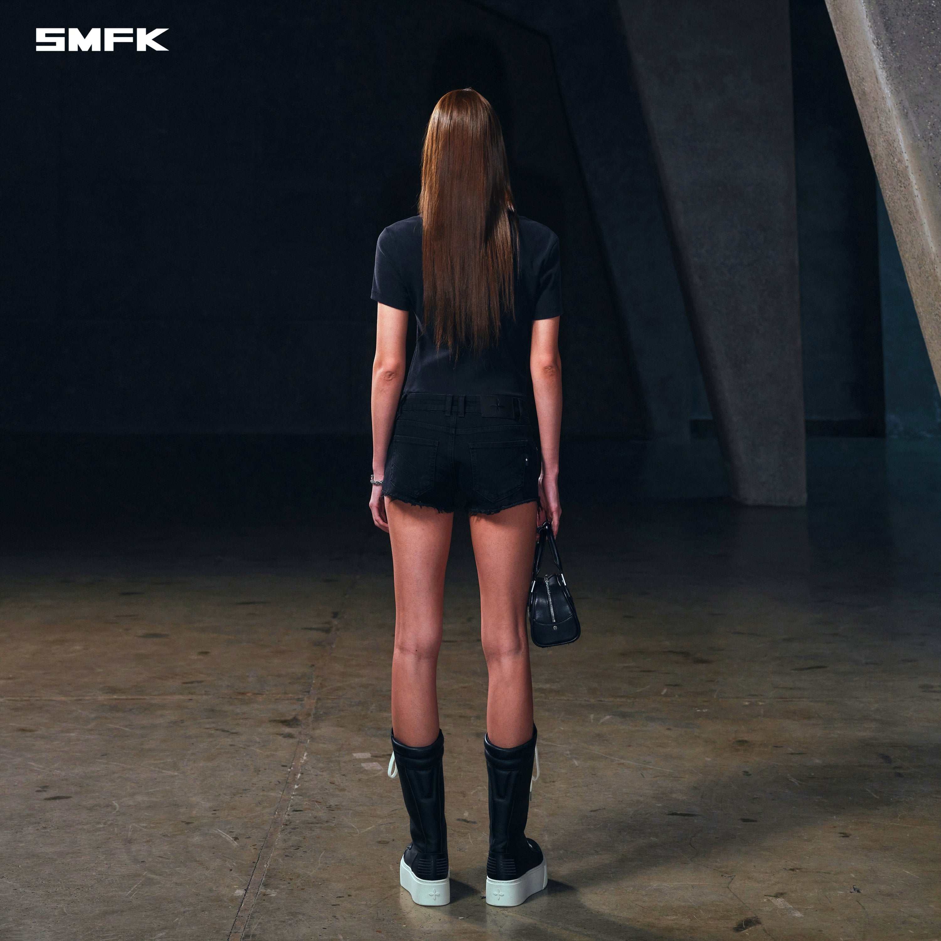 VINTAGE VANISH SILK TEE/GARMENT DYE VANISH BLACK