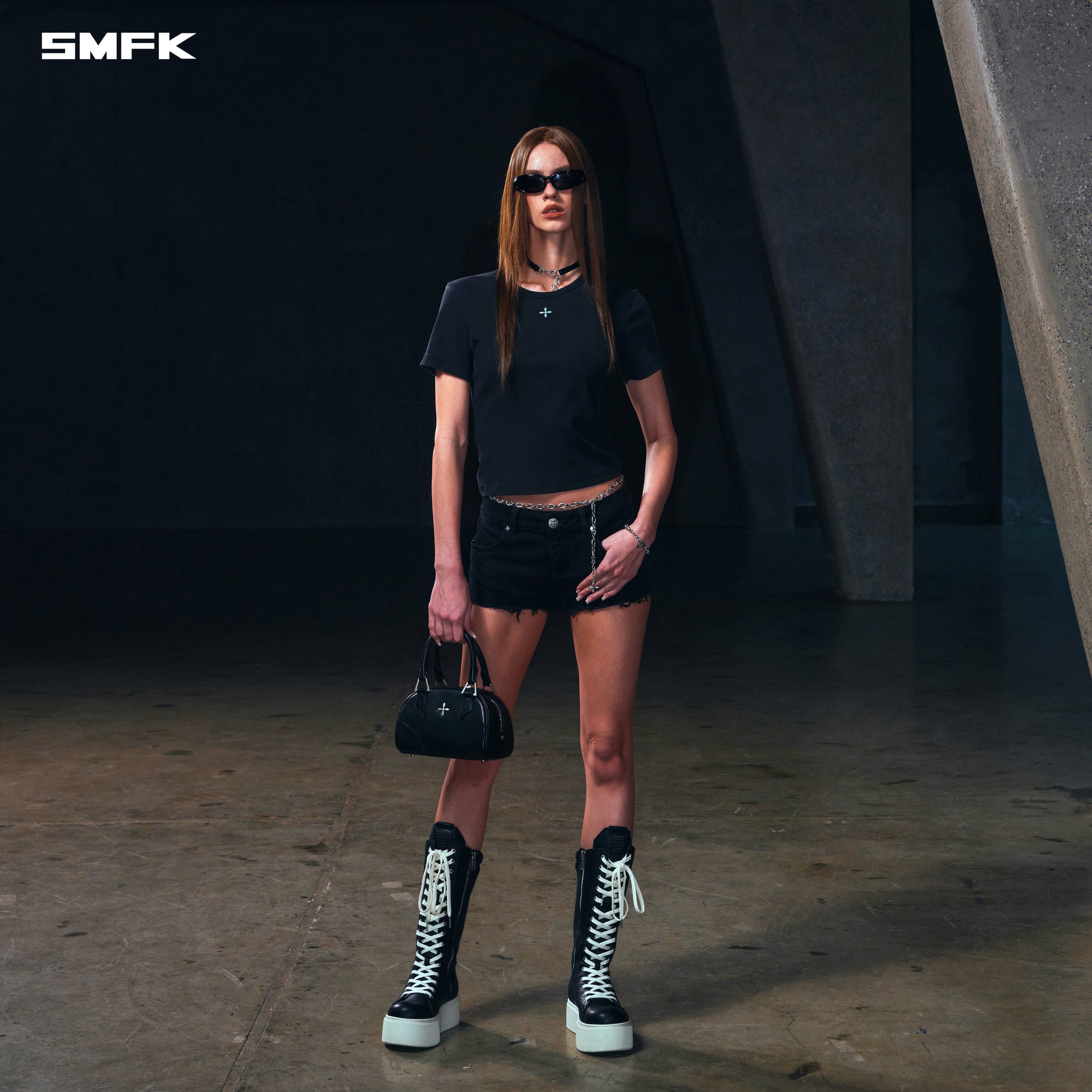 VINTAGE VANISH SILK TEE/GARMENT DYE VANISH BLACK