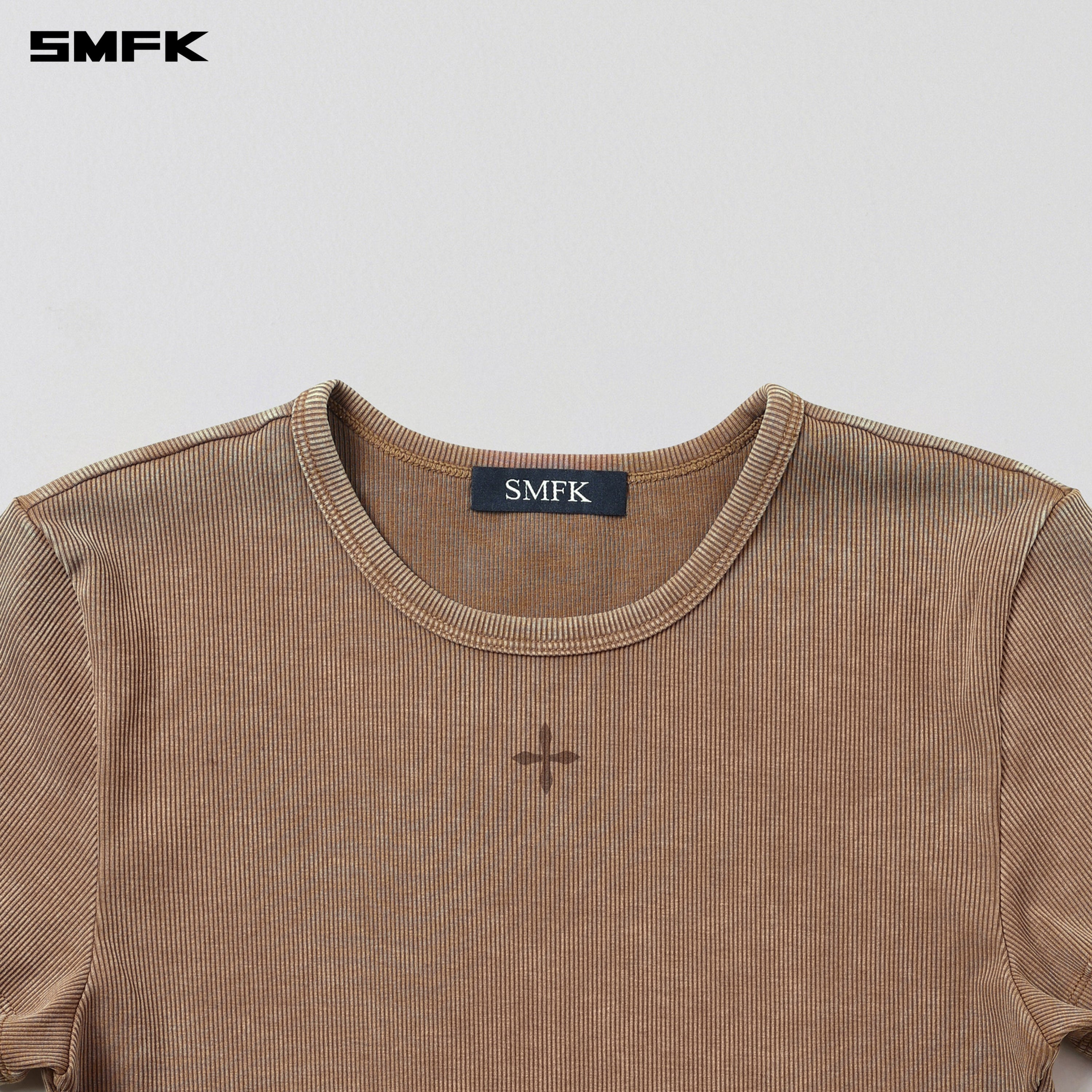 VINTAGE VANISH SILK SHORT TEE/GARMENT DYE VANISH BROWN