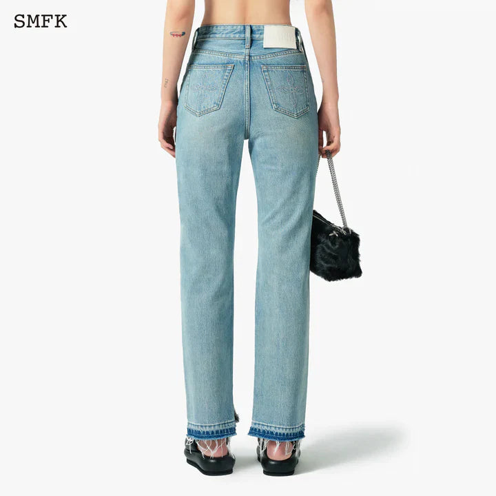 SMFK DANCER STRAIGHT LEG JEANS BLUE UP009BL