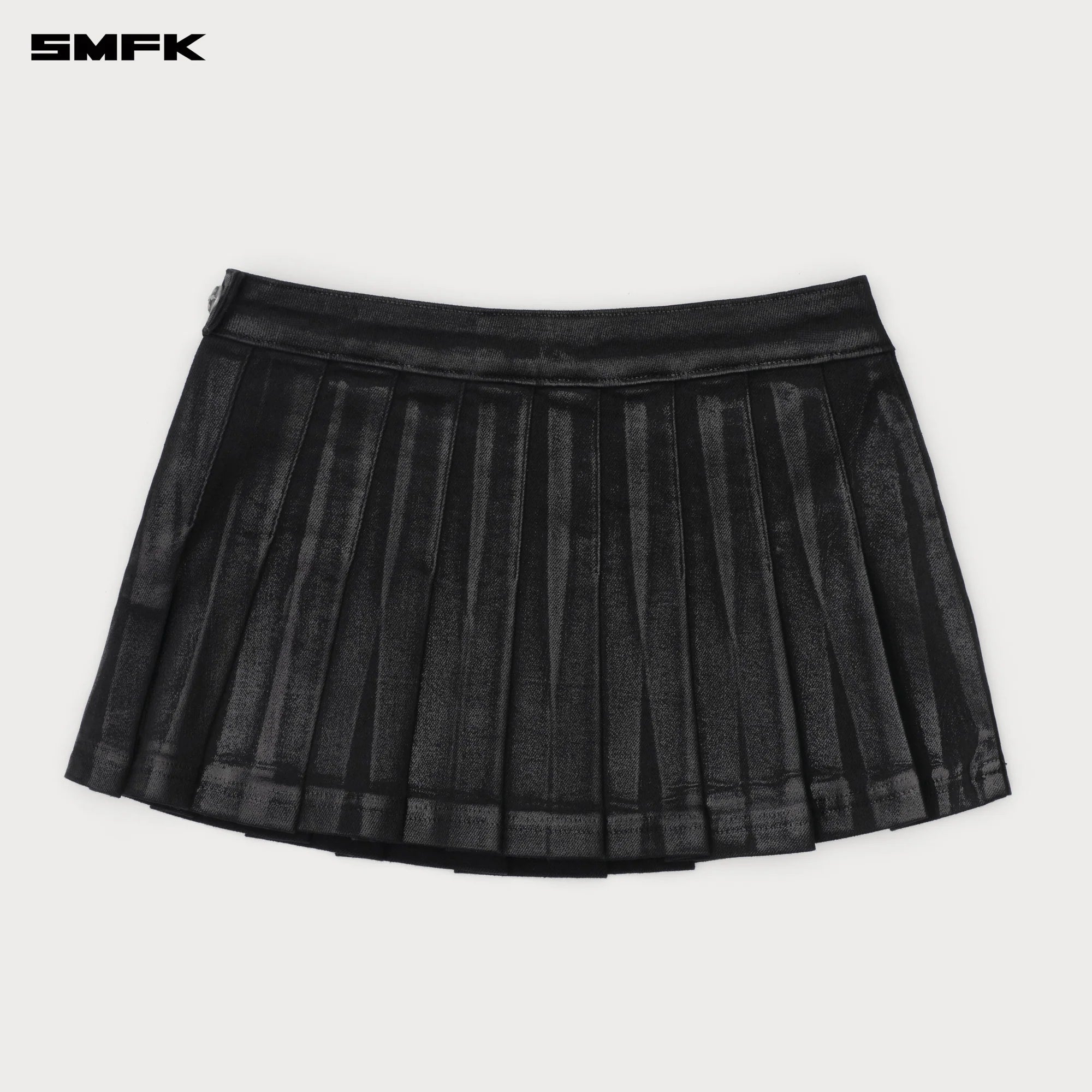 COMPASS WILD MUSTANG LIGHTNING DENIM PLEATED SKIRT