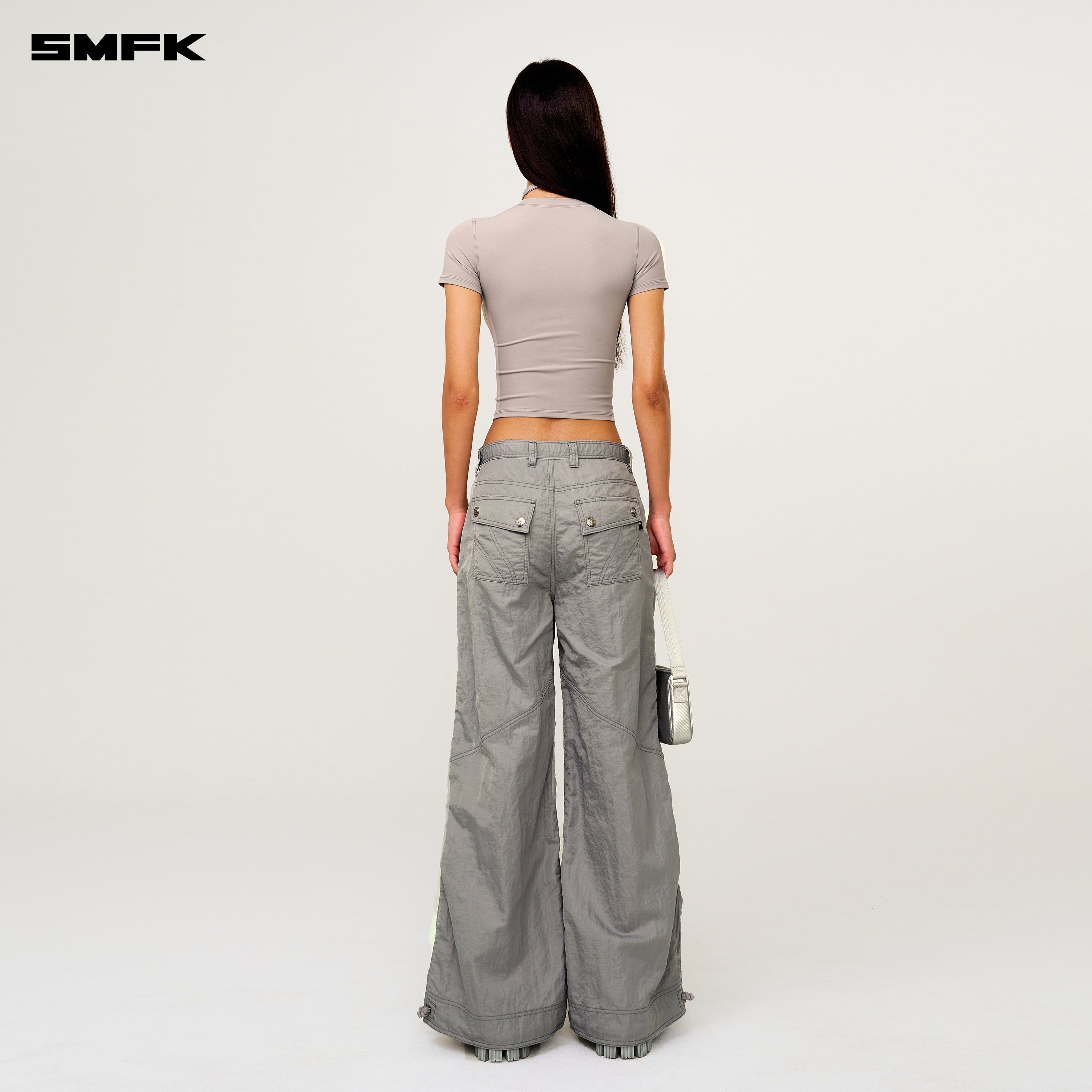 Compass Wave Body-shaping Skin Tee Dust Grey