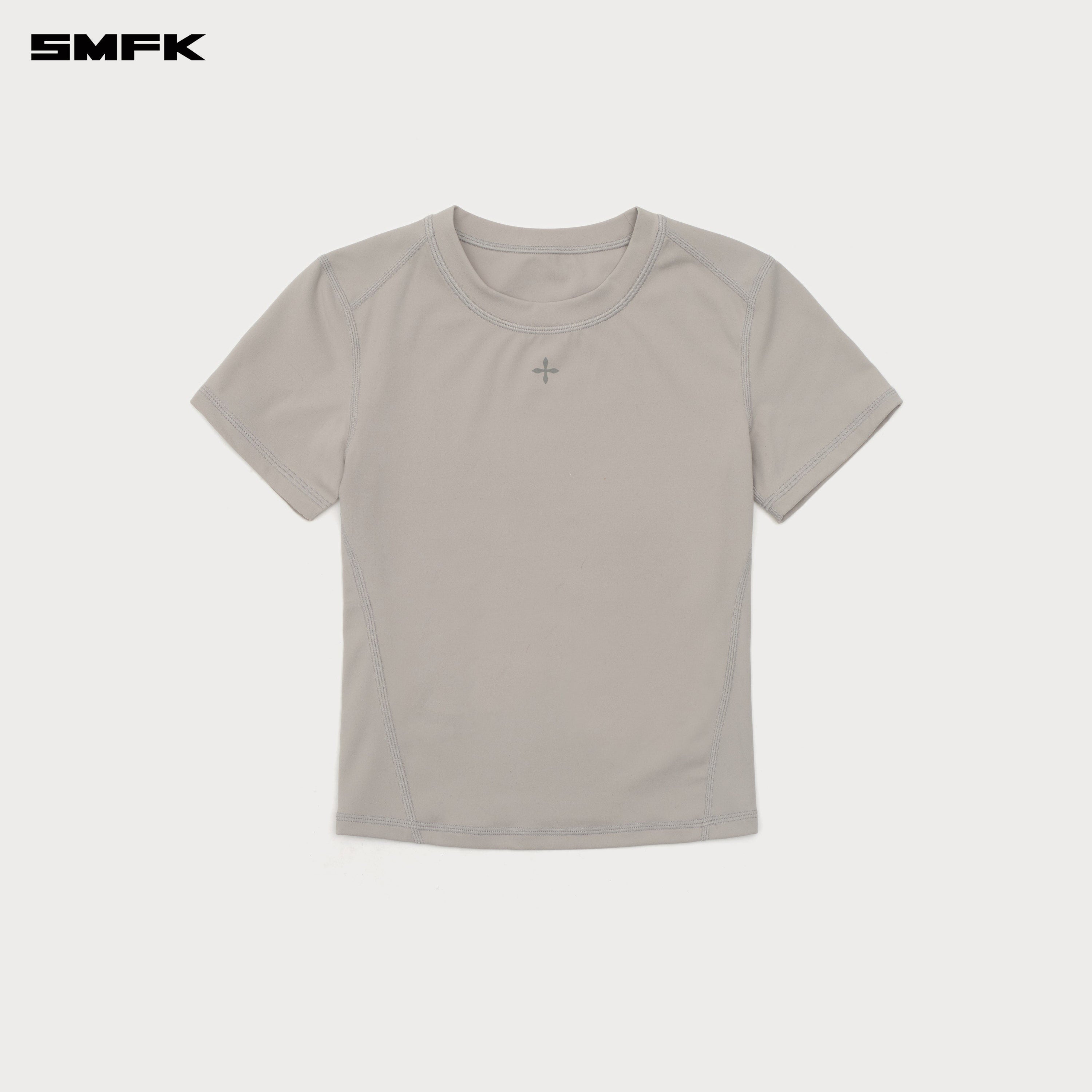 Compass Wave Body-shaping Skin Tee Dust Grey