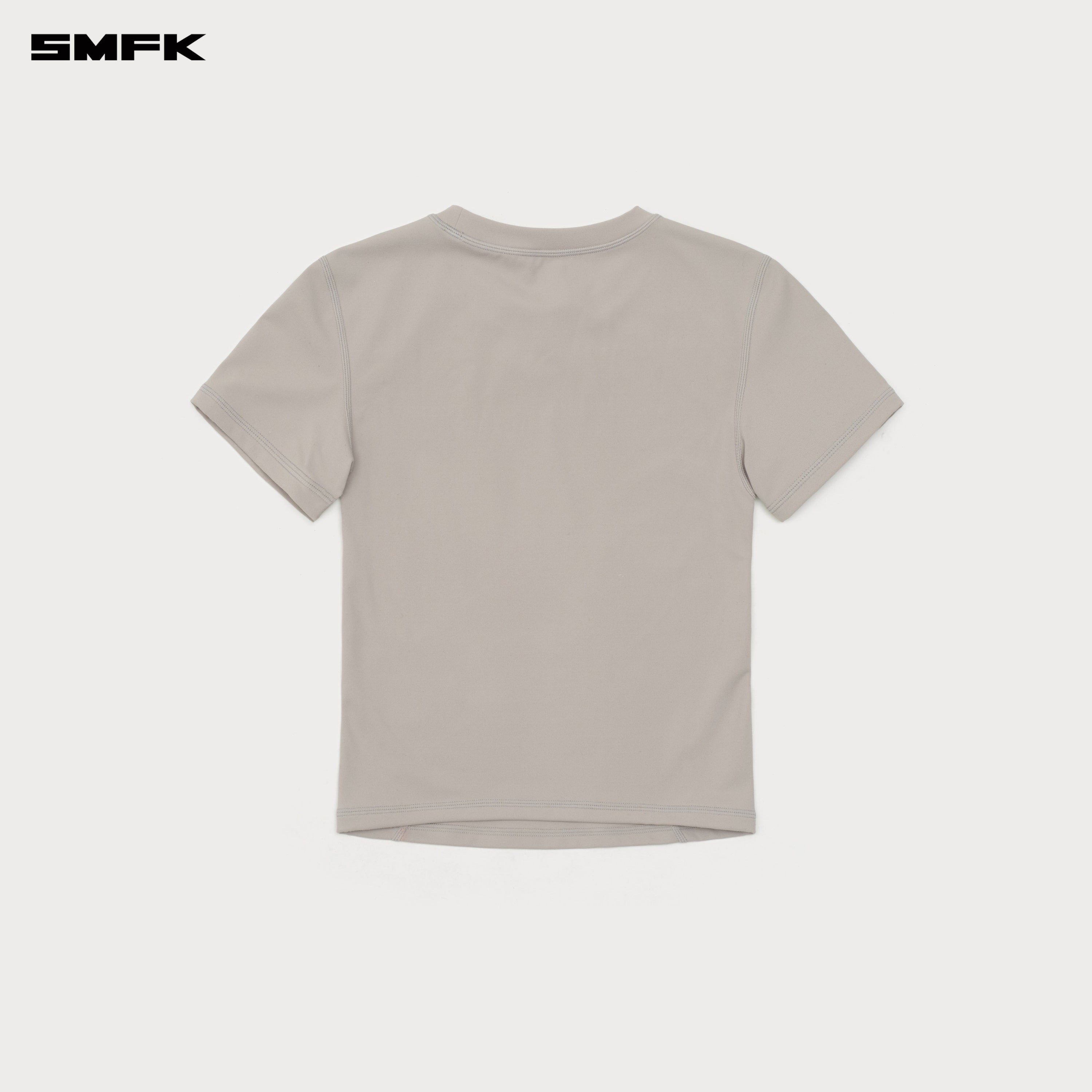 Compass Wave Body-shaping Skin Tee Dust Grey