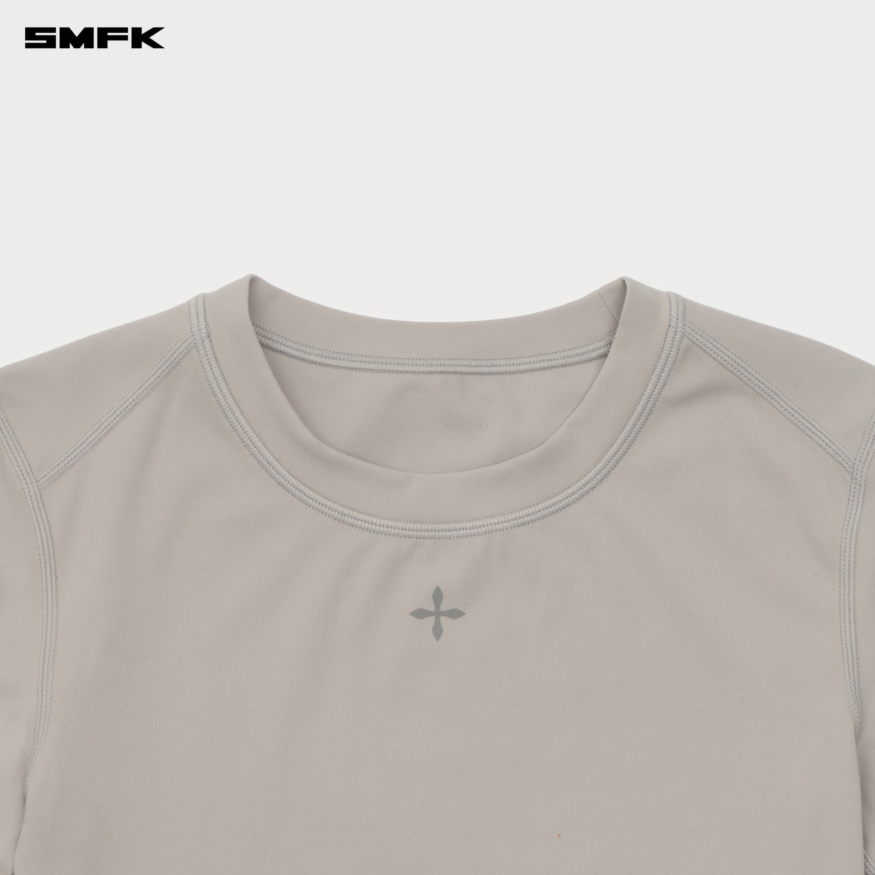 Compass Wave Body-shaping Skin Tee Dust Grey