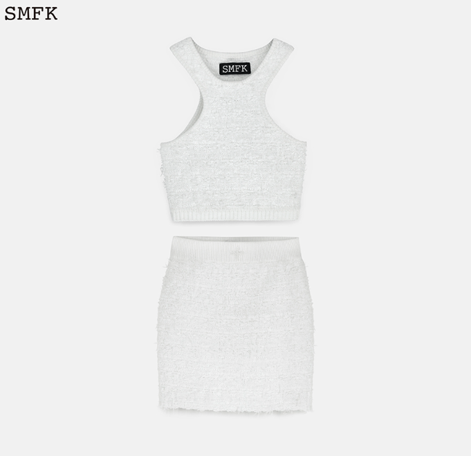 CROSS FLOWER CASUAL SPORT SUIT WHITE UST02W