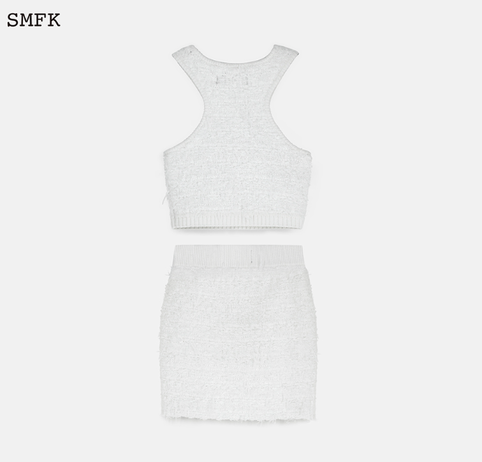 CROSS FLOWER CASUAL SPORT SUIT WHITE UST02W