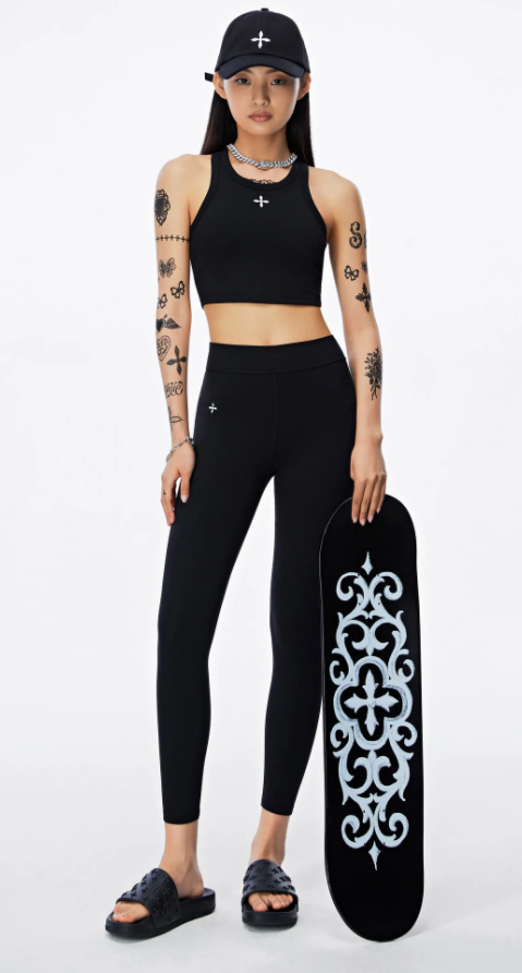 BLACK COMPASS CROSS BALCONY SKATEBOARD