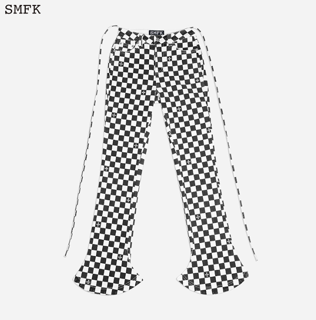 MERMAID SKINNY JEANS MIDNIGHT BLACK AND WHITE UJ002BW