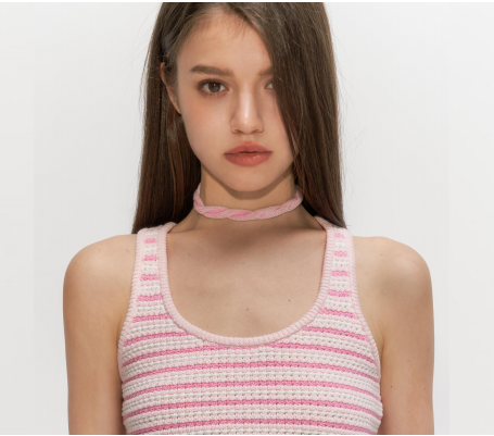 【PRE ORDER】SMFK COMPASS VINTAGE COLLEGE ROTARY CHOKER (3 PIECES) BLACK/PINK/WHITE UBT01TW