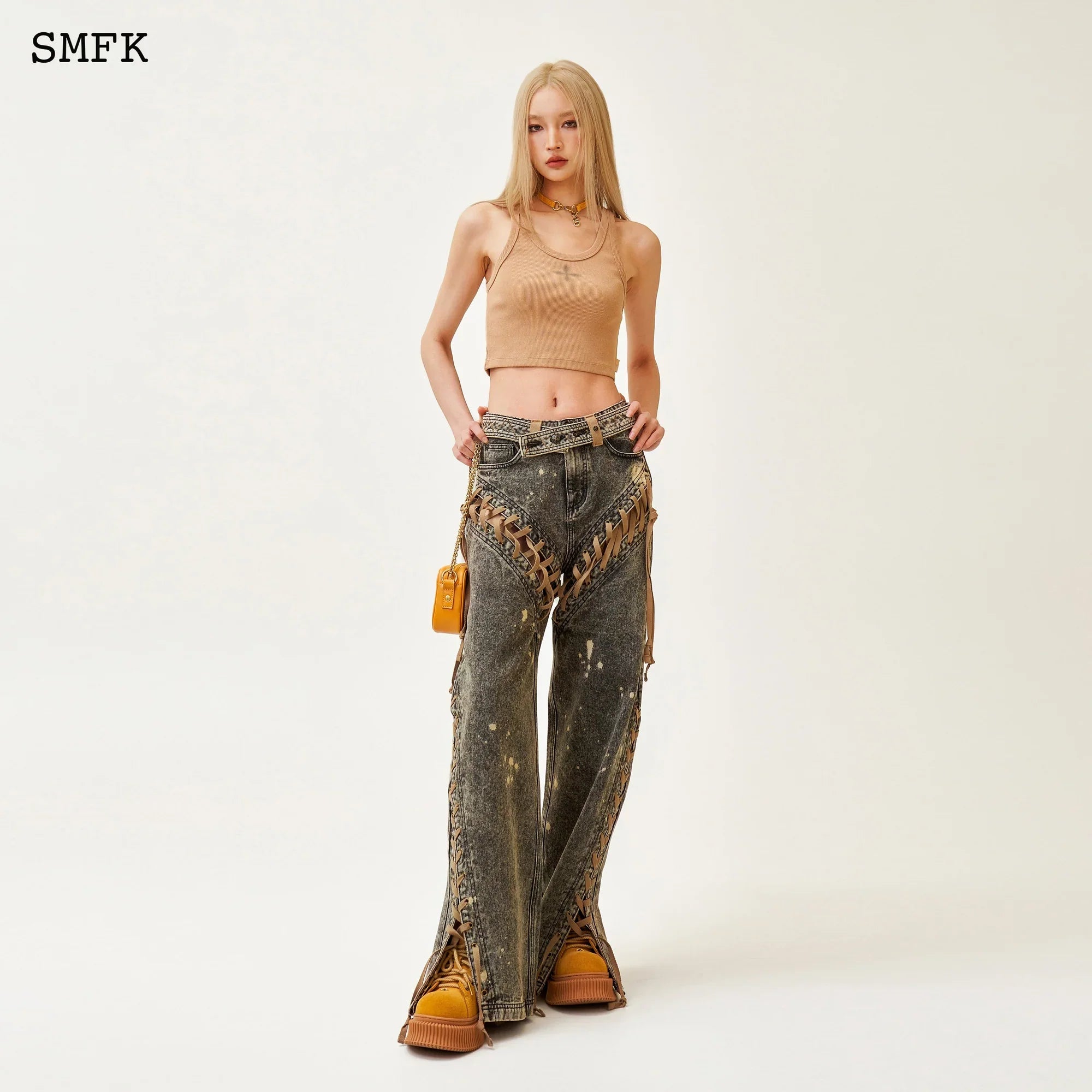 SMFK ANCIENT MYTH HURRICANE WIDE-LEG JEANS IN SUNSET