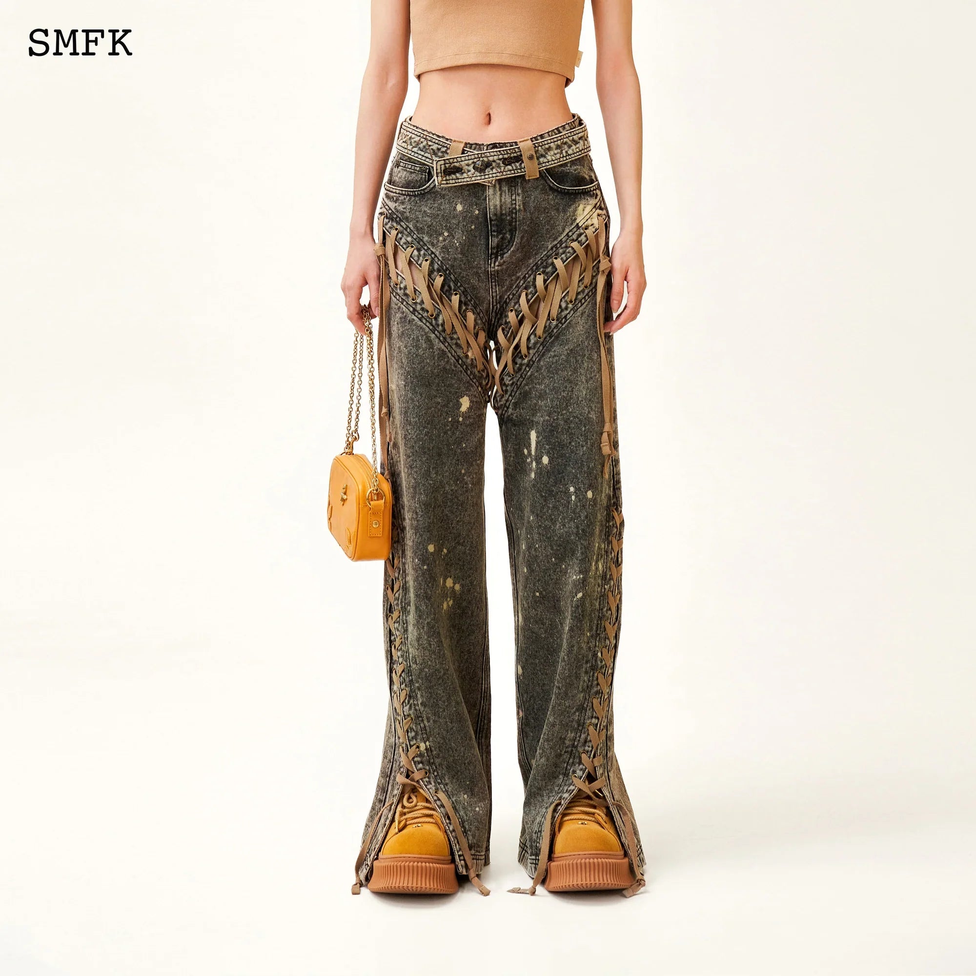 SMFK ANCIENT MYTH HURRICANE WIDE-LEG JEANS IN SUNSET