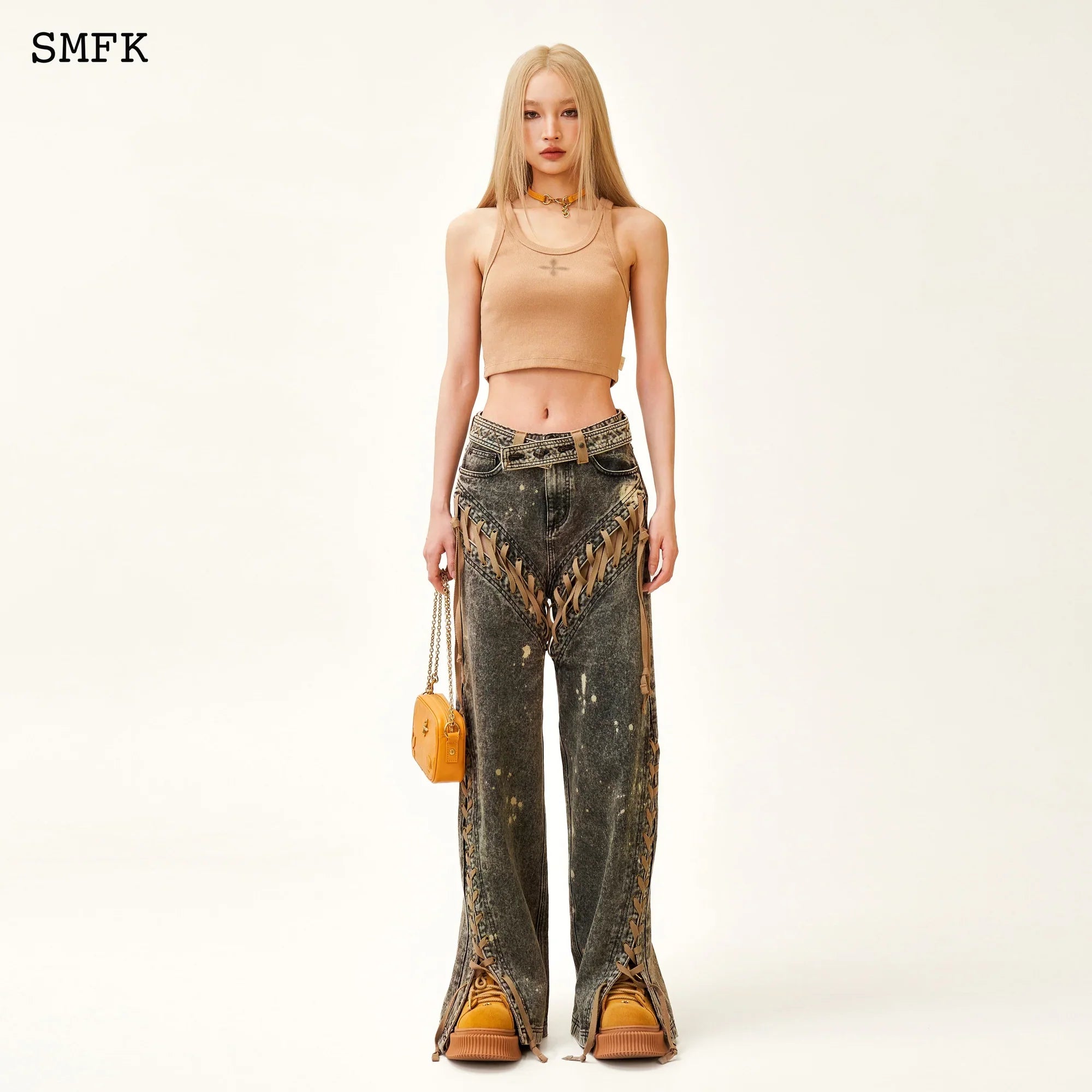 SMFK ANCIENT MYTH HURRICANE WIDE-LEG JEANS IN SUNSET