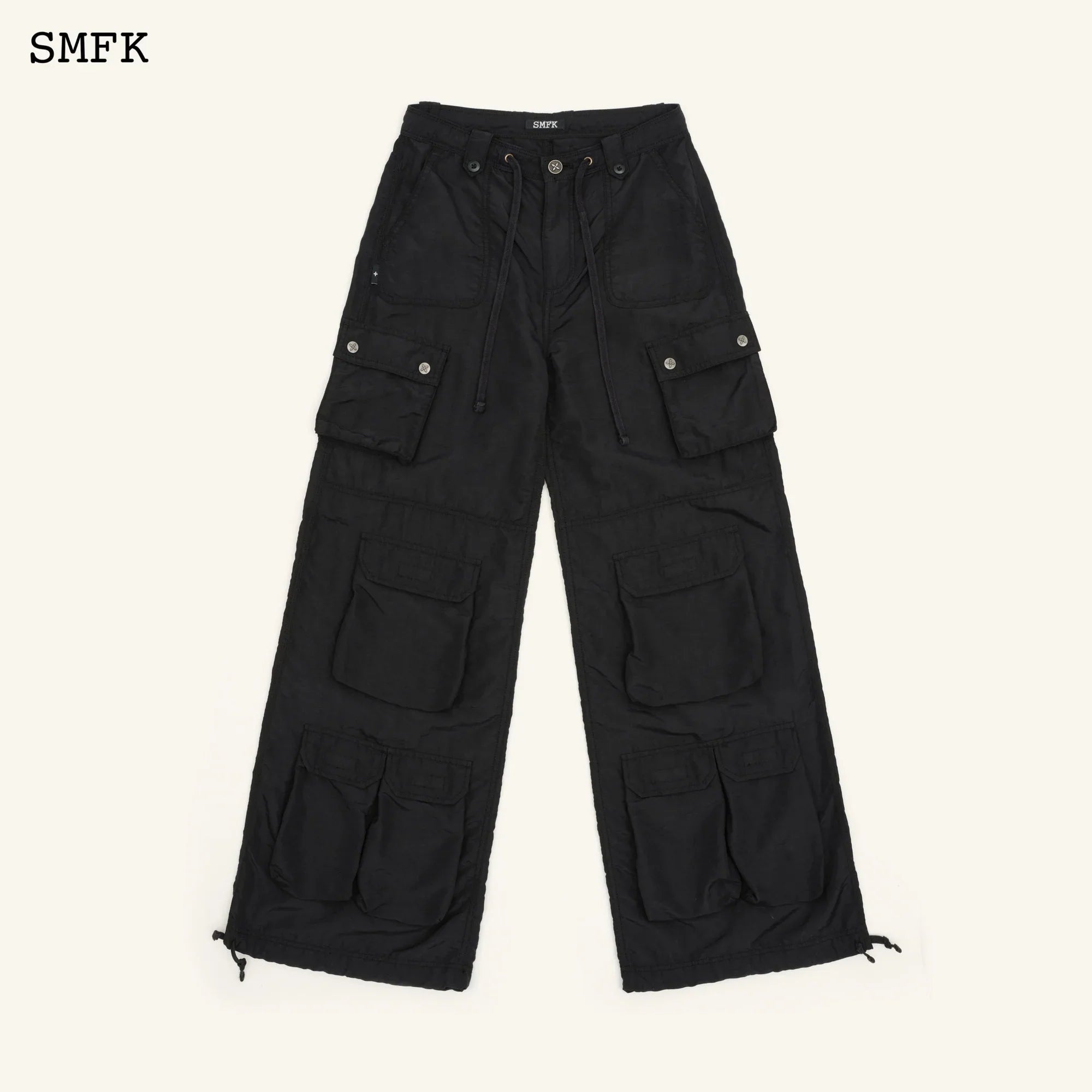 SMFK ANCIENT MYTH PANTHER BLACK FLARED HIKING PANTS