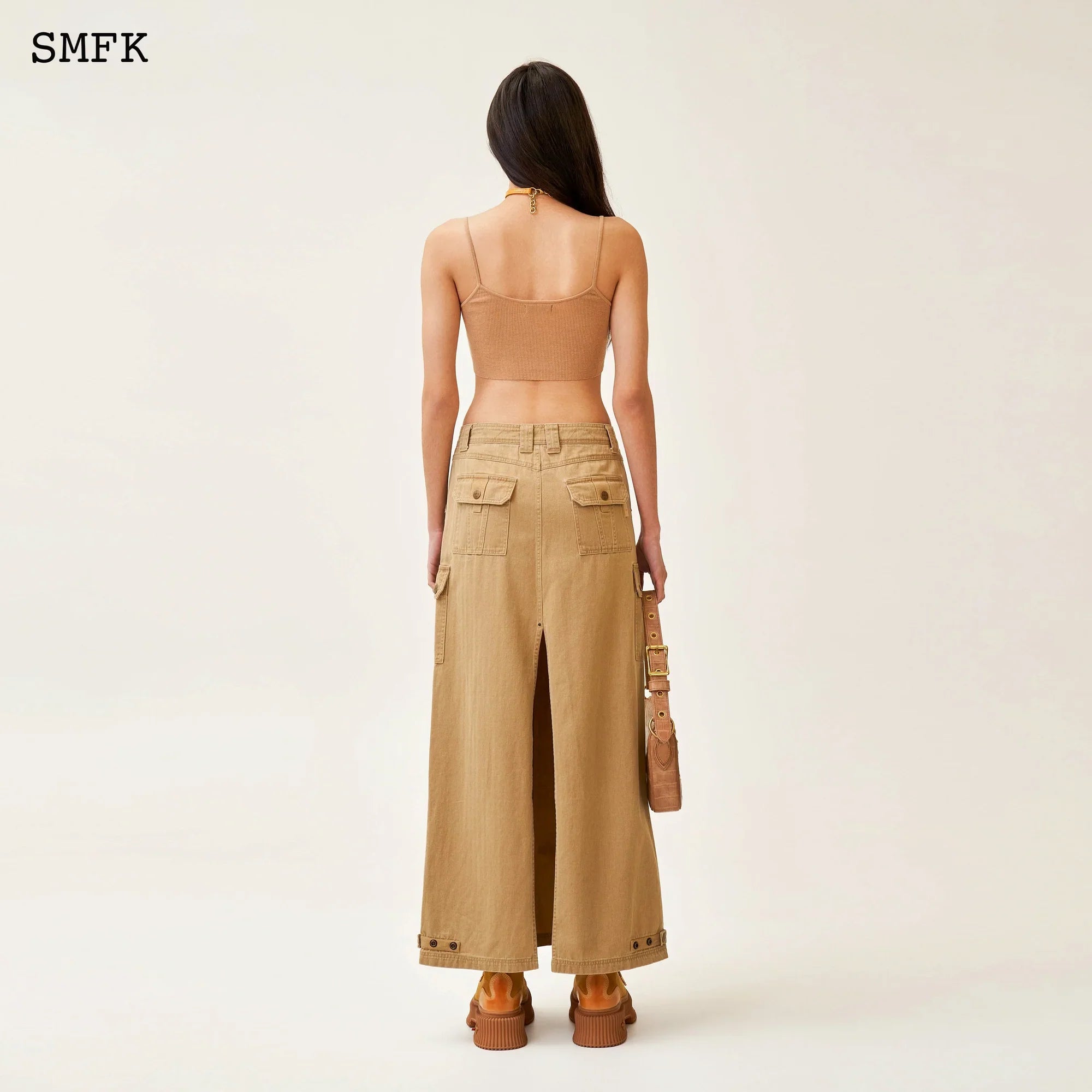 ANCIENT MYTH TARPAN WORKWEAR LONG SKIRT WHEAT