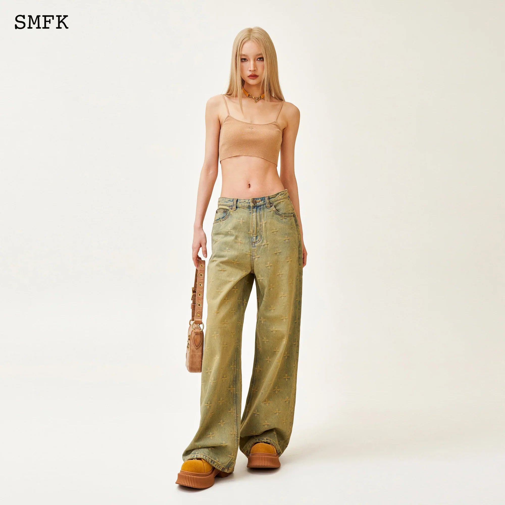 SMFK ANCIENT MYTH TREASURE GARDEN WIDE-LEG JEANS