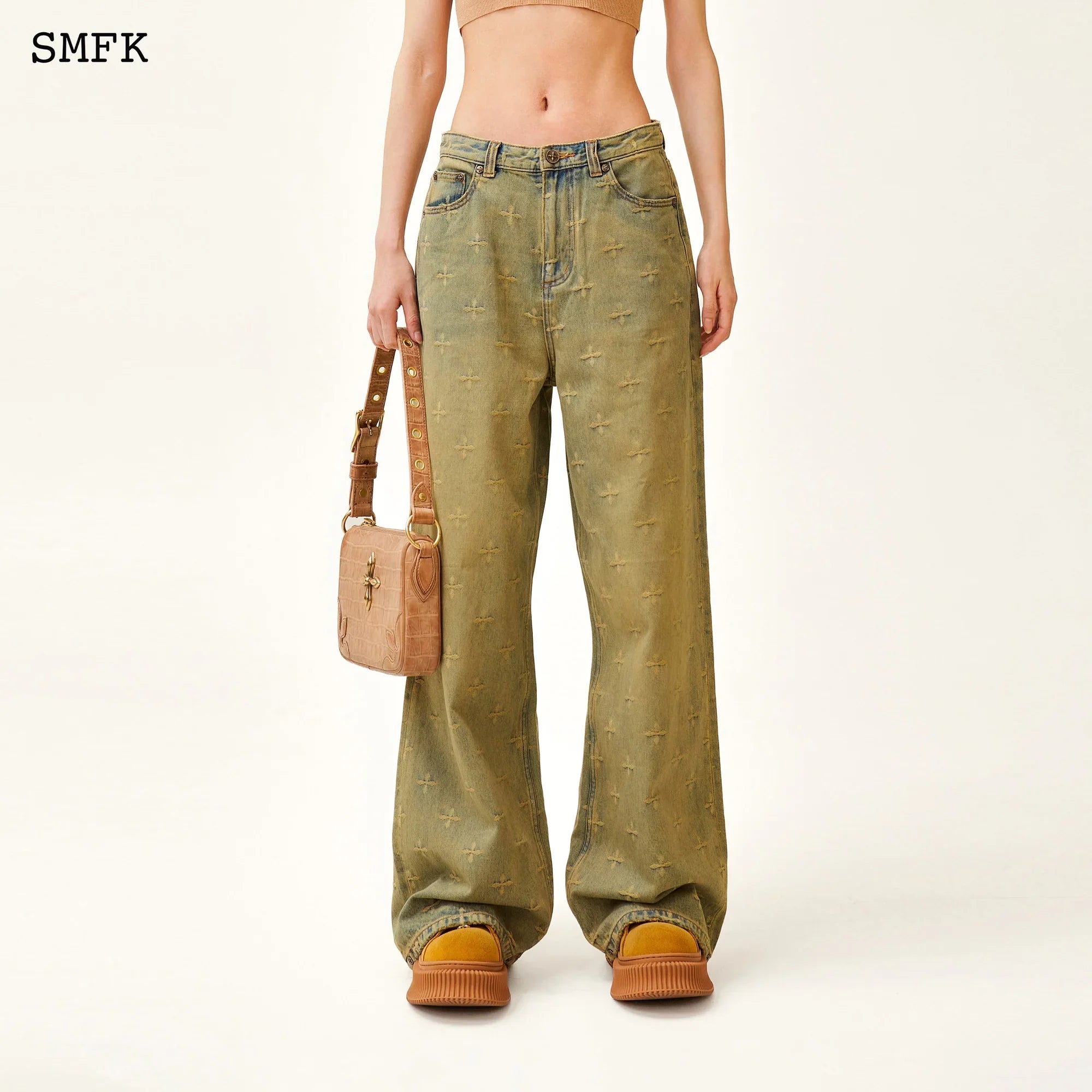 SMFK ANCIENT MYTH TREASURE GARDEN WIDE-LEG JEANS